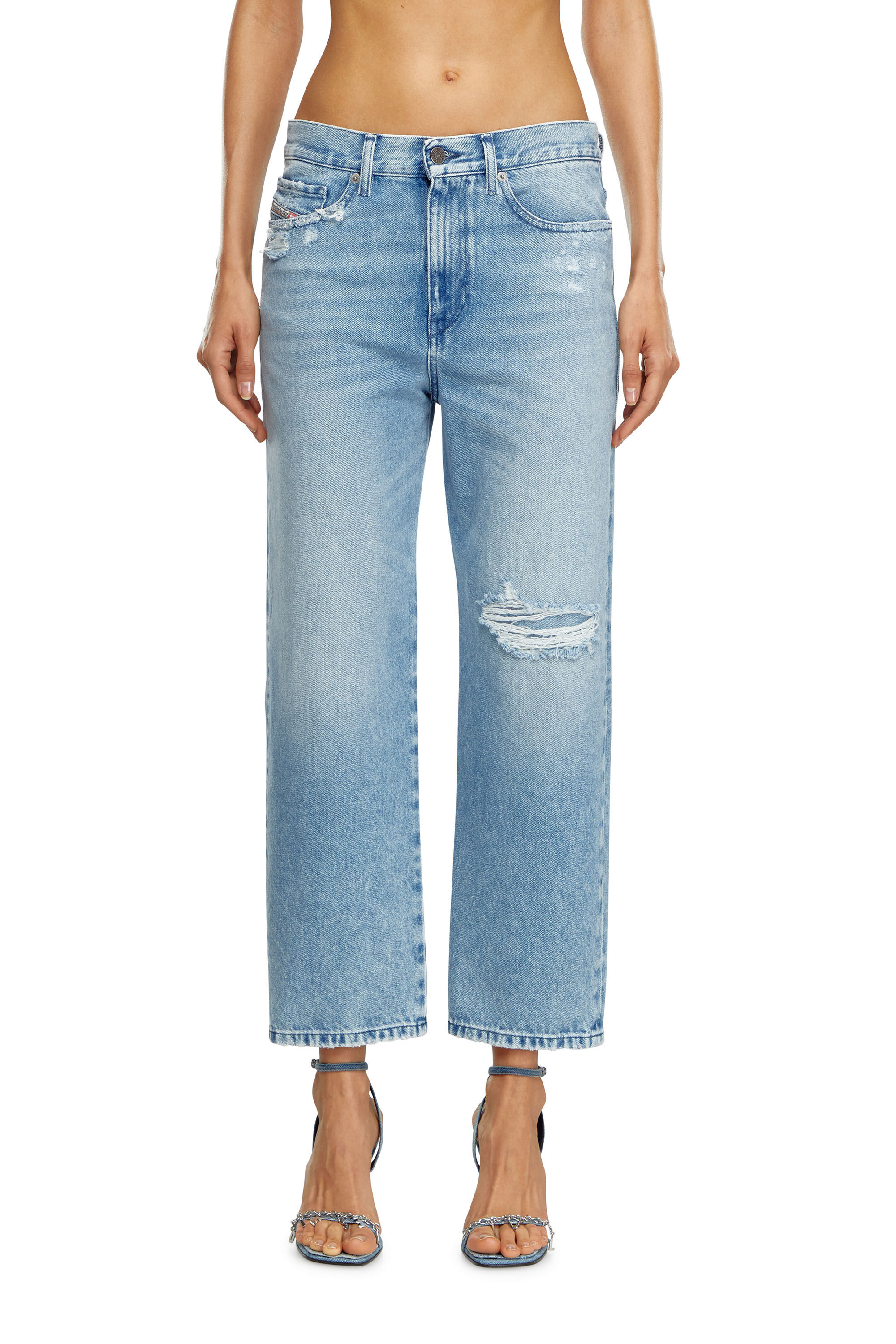 Diesel - Woman Boyfriend Jeans 2016 D-Air 09J80, Light Blue - Image 3