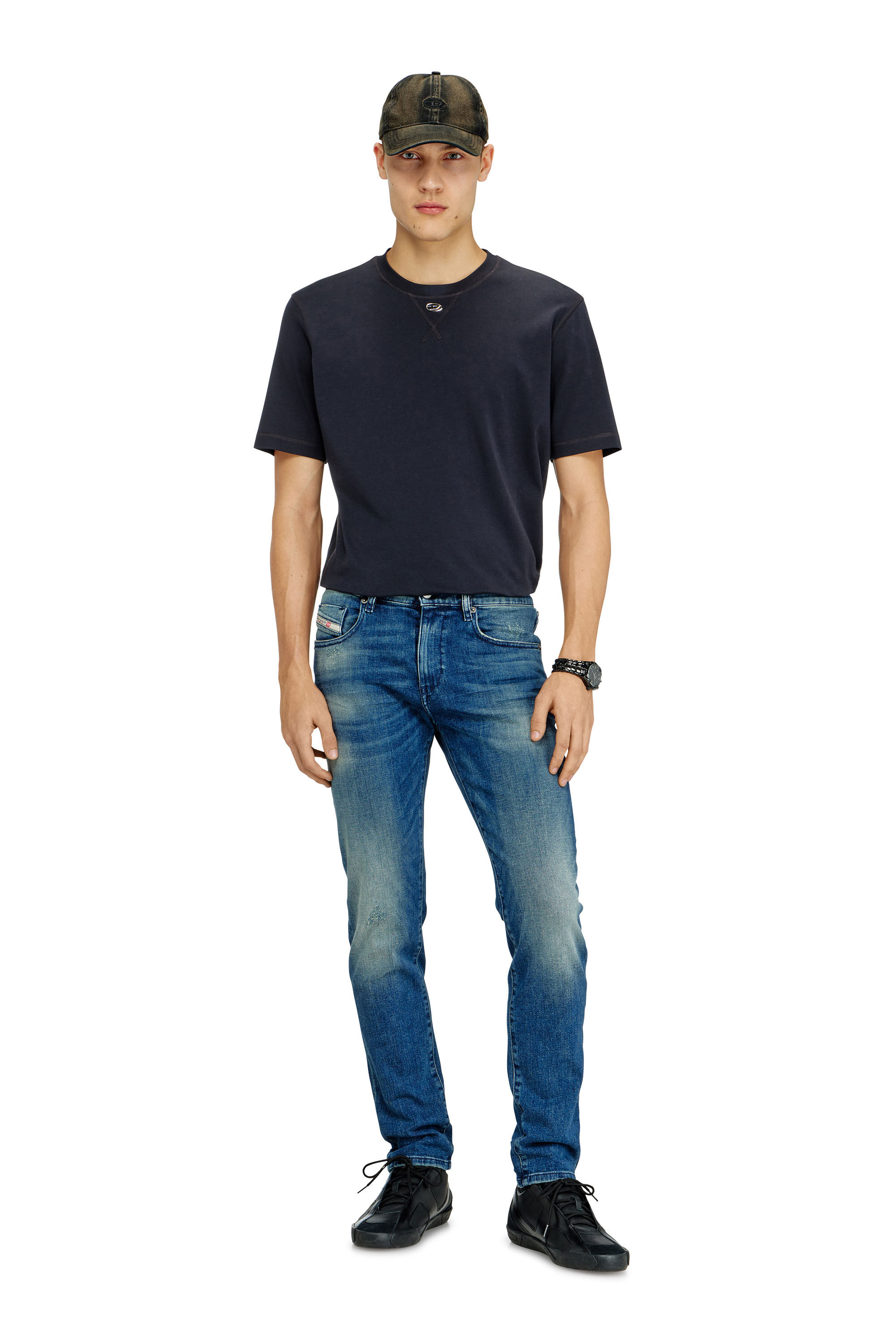 Diesel - Man's Slim Jeans 2019 D-Strukt 0ADBT, Medium blue - 1