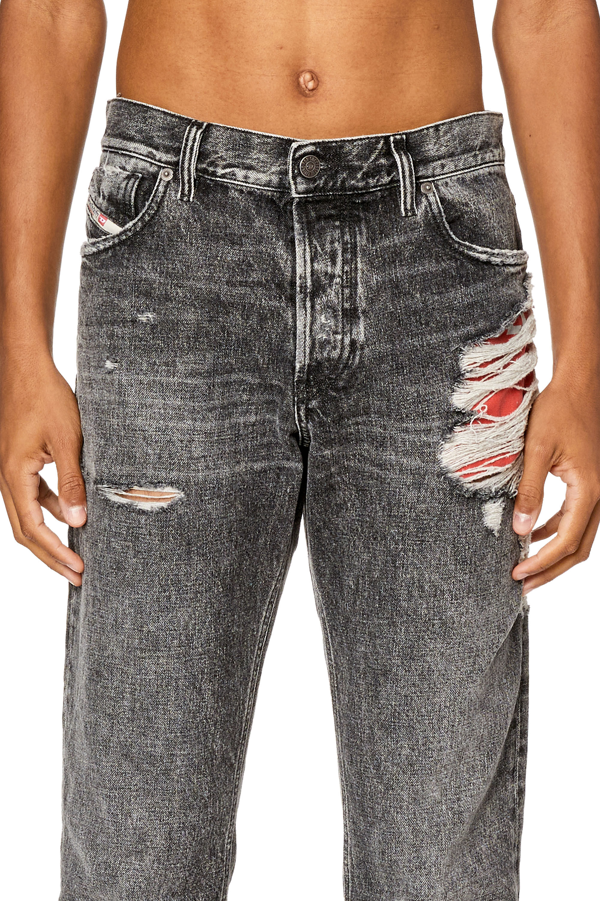 Diesel - Straight Jeans 1995 D-Sark 007S1, Black/Dark grey - Image 5