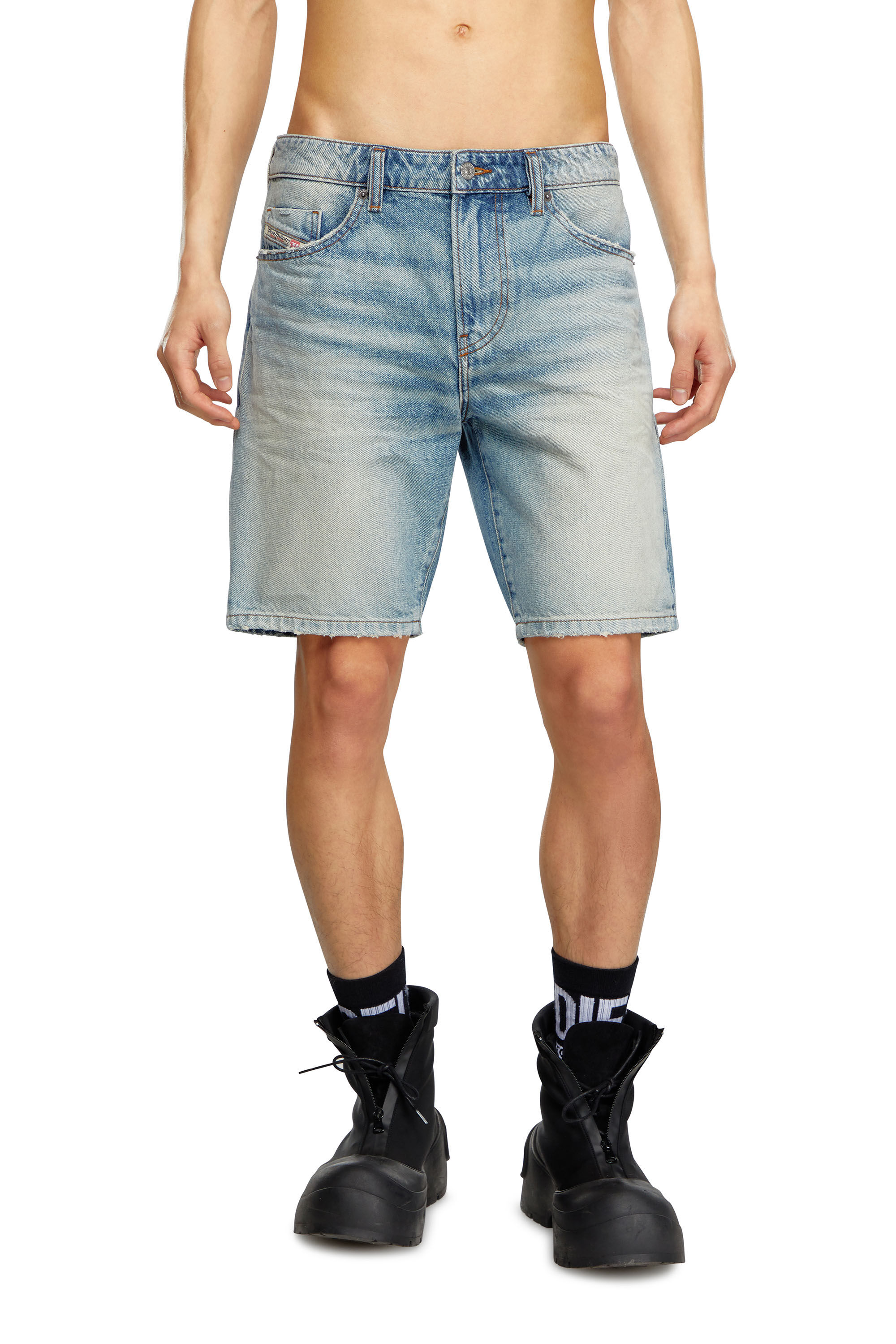 Diesel - D-FIN, Man Slim denim shorts in Blue - Image 3