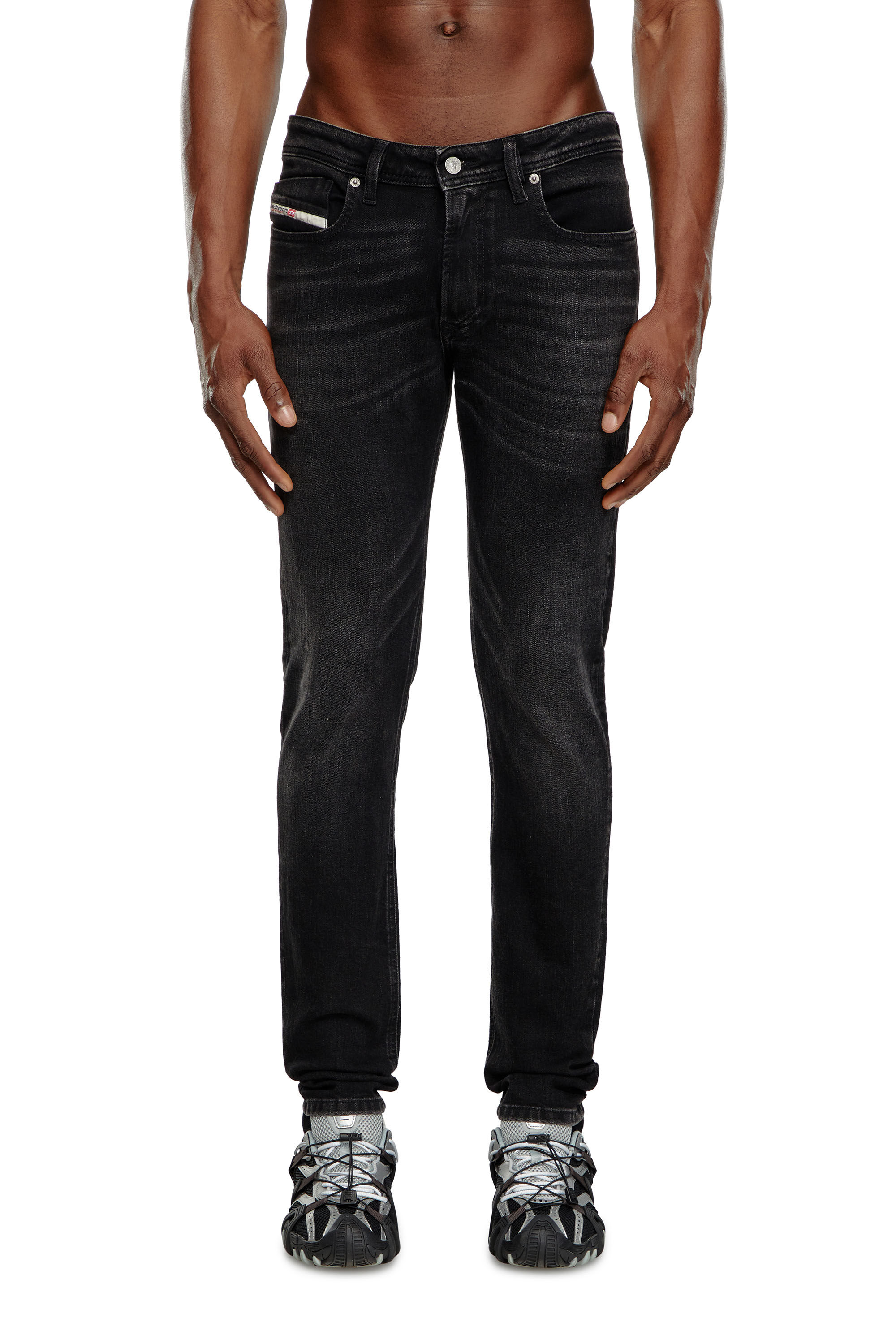 Diesel - Man Skinny Jeans 1979 Sleenker 0GRDA, Black/Dark grey - Image 3