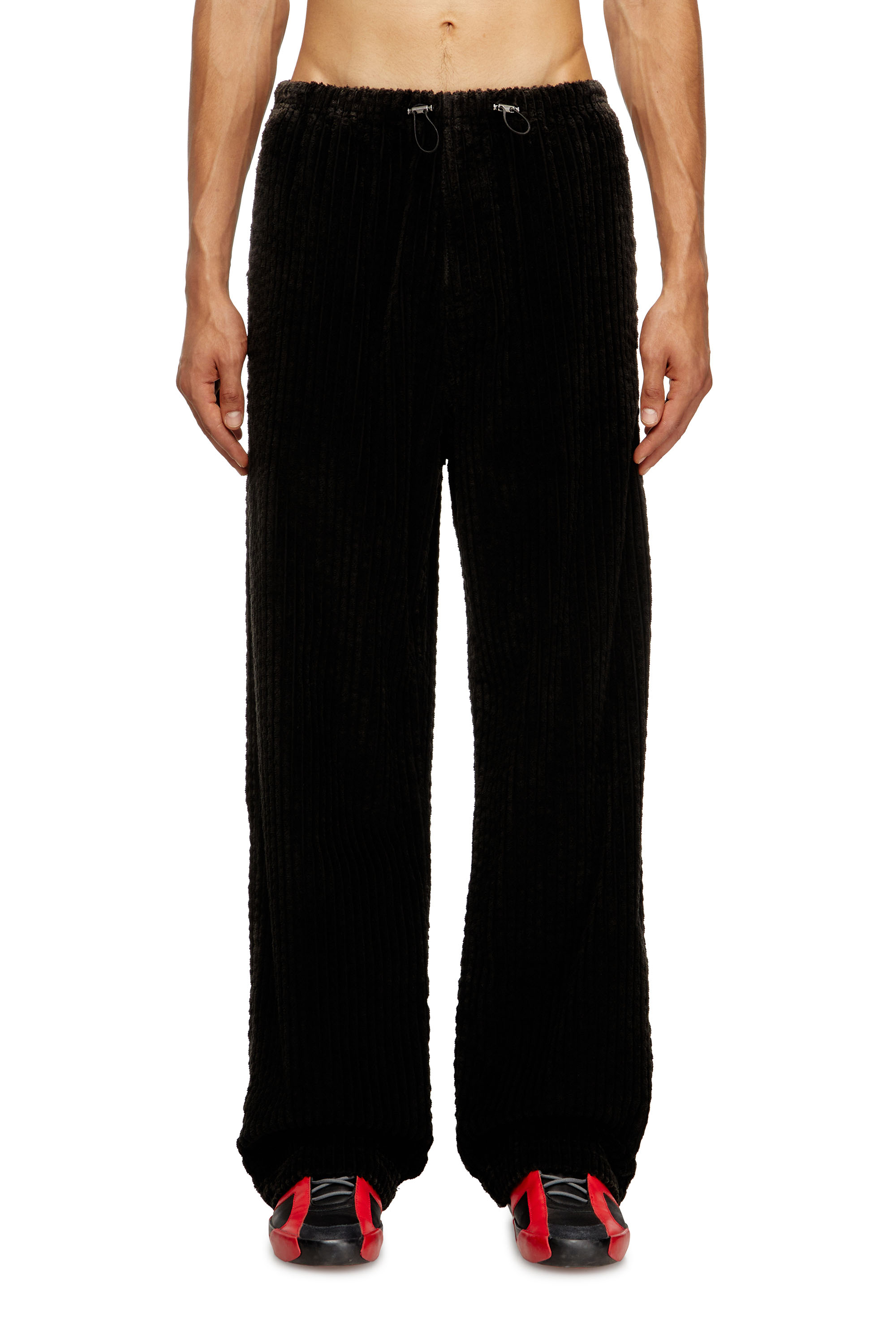 Diesel - P-MARTIAL, Man's Corduroy pants with drawstring in Brown - 3