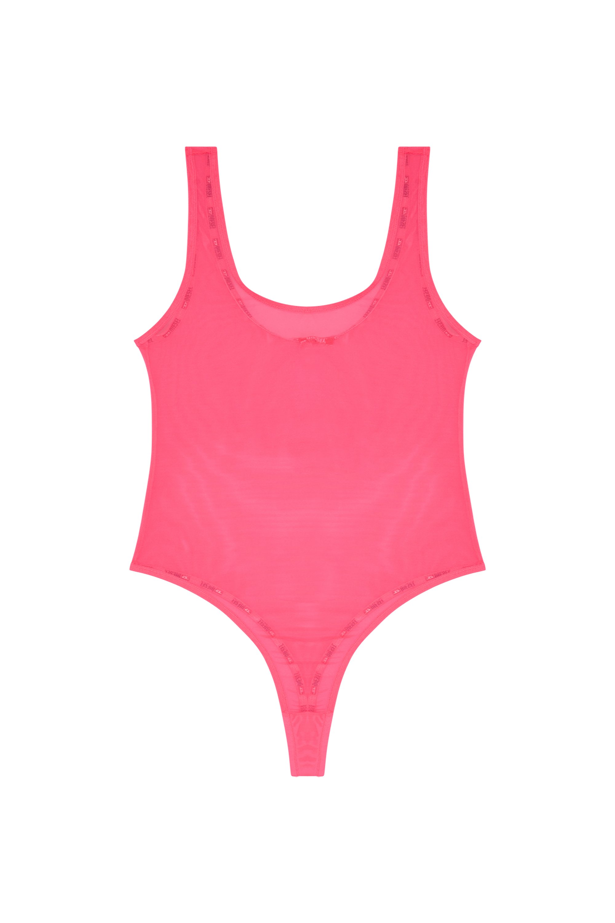 Diesel - UFBY-YOMA, Woman Bodysuit in stretchy mesh in Pink - Image 4
