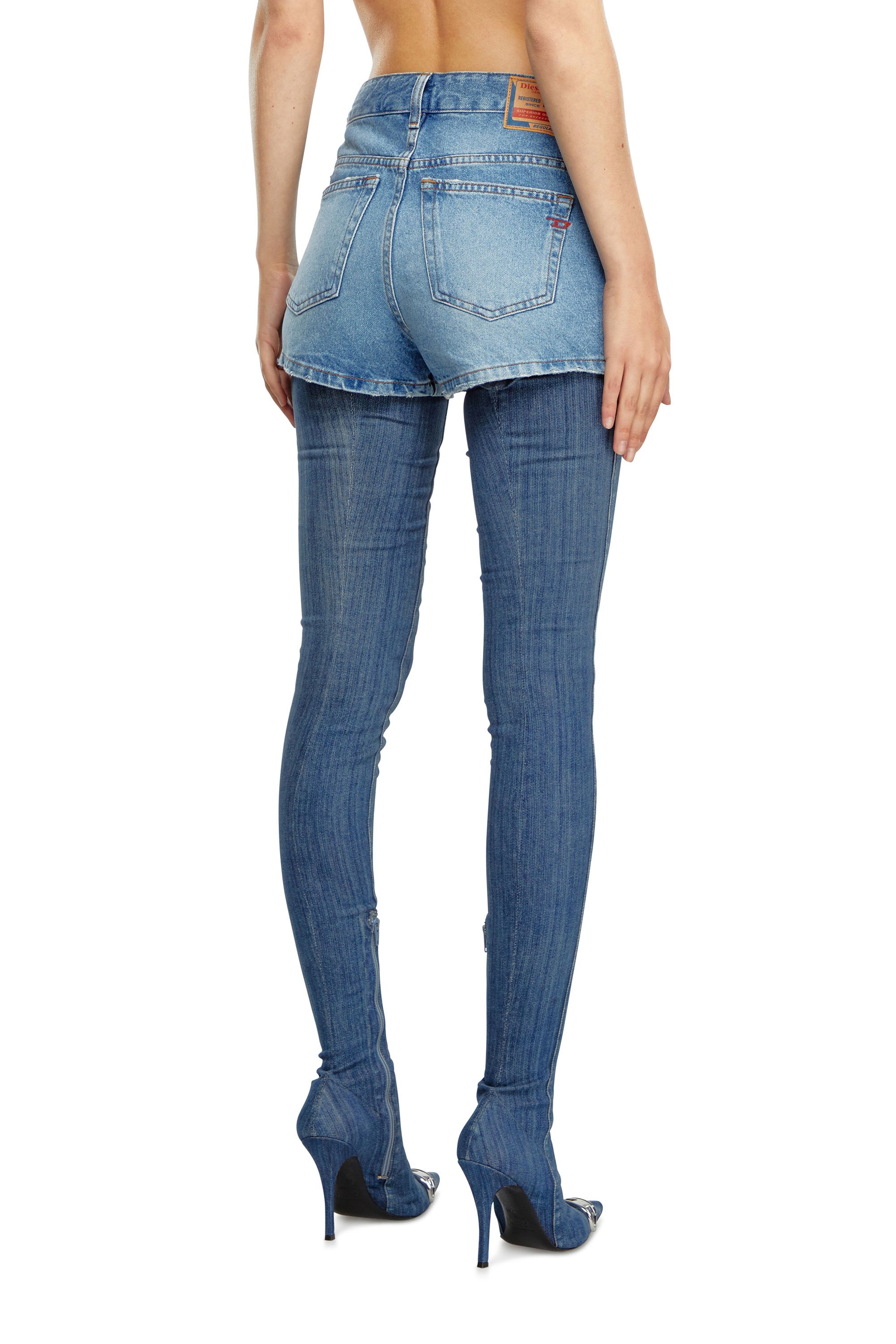 Diesel - DE-YUBA, Woman Denim shorts in Blue - Image 4