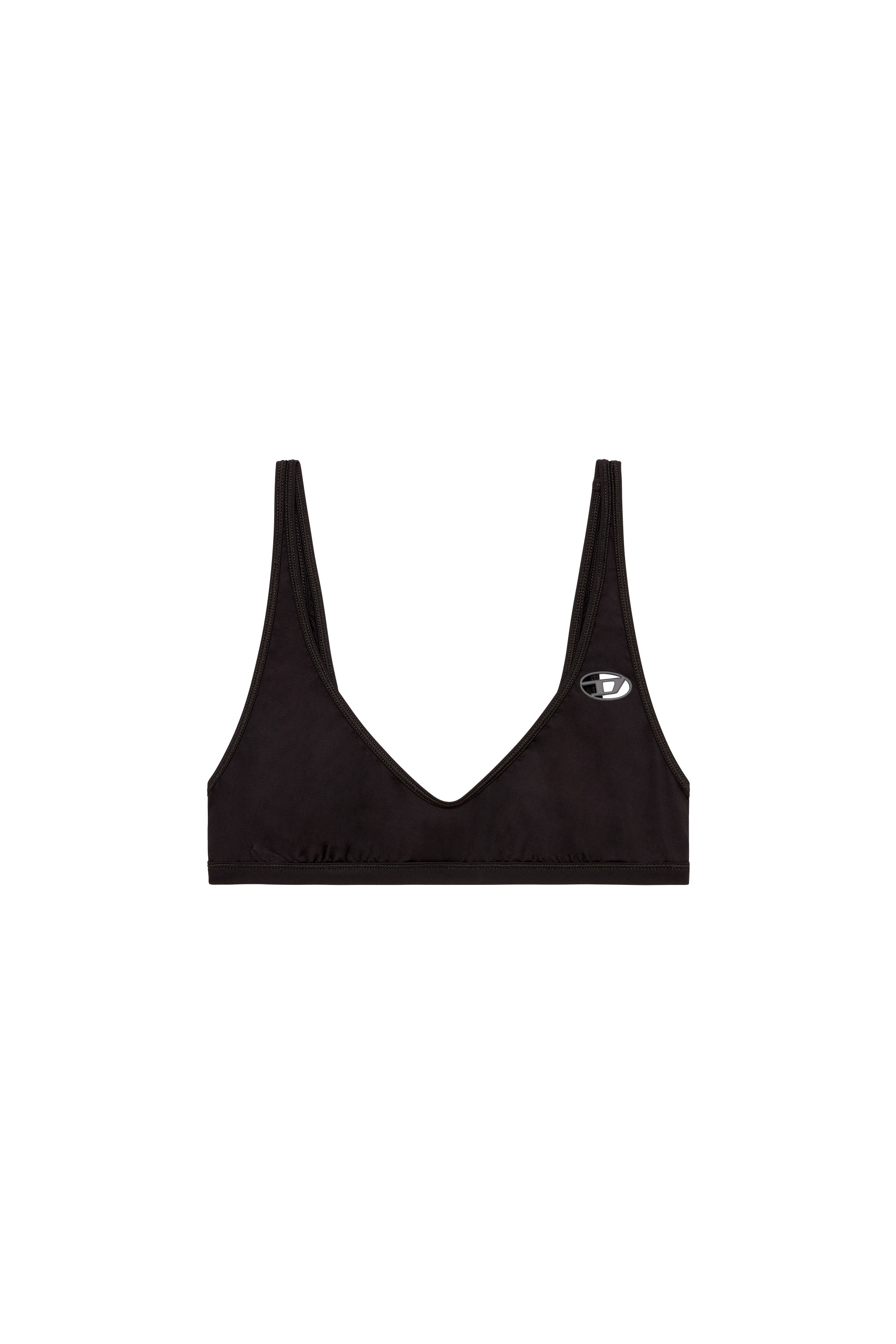 Diesel - TANIA-UTLT, Woman's Bralette with cut-out Oval D detail in Black - 3