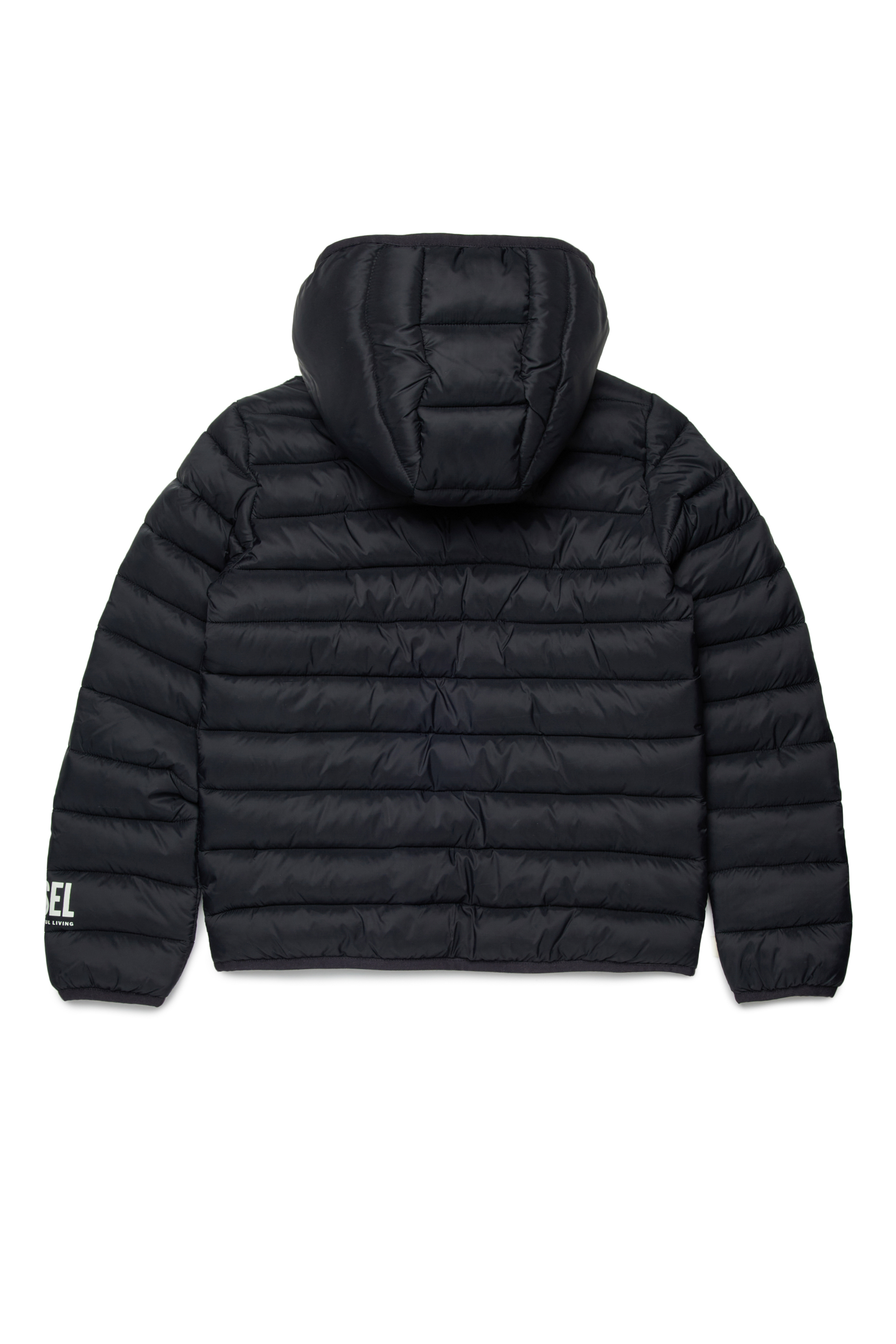 Diesel - JSTONY, Unisex's Nylon puffer jacket with hood in Black - 2