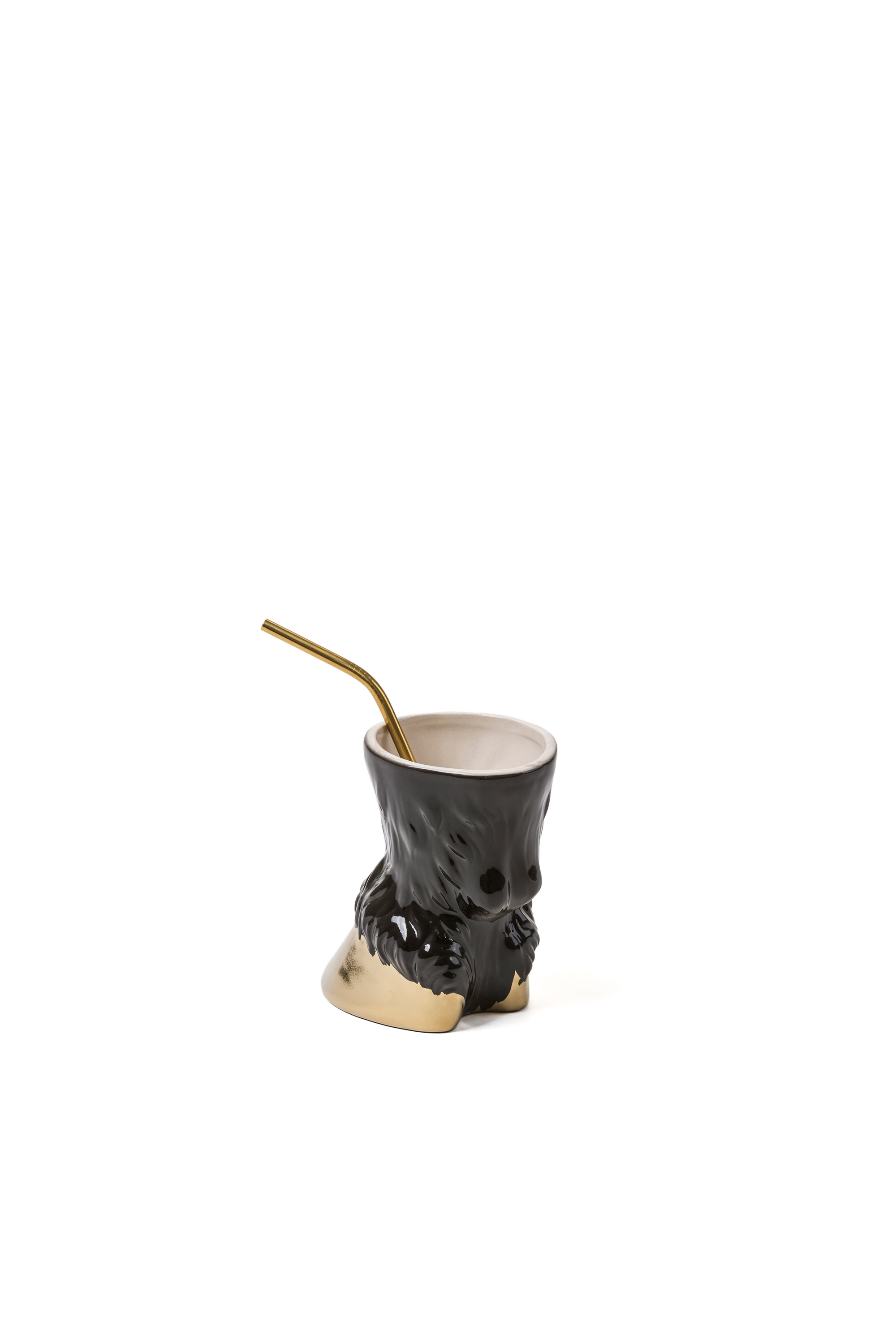 Diesel - 11082 Party Animal, Unisex's Bull Vase/Glass in Gold/Black - 4