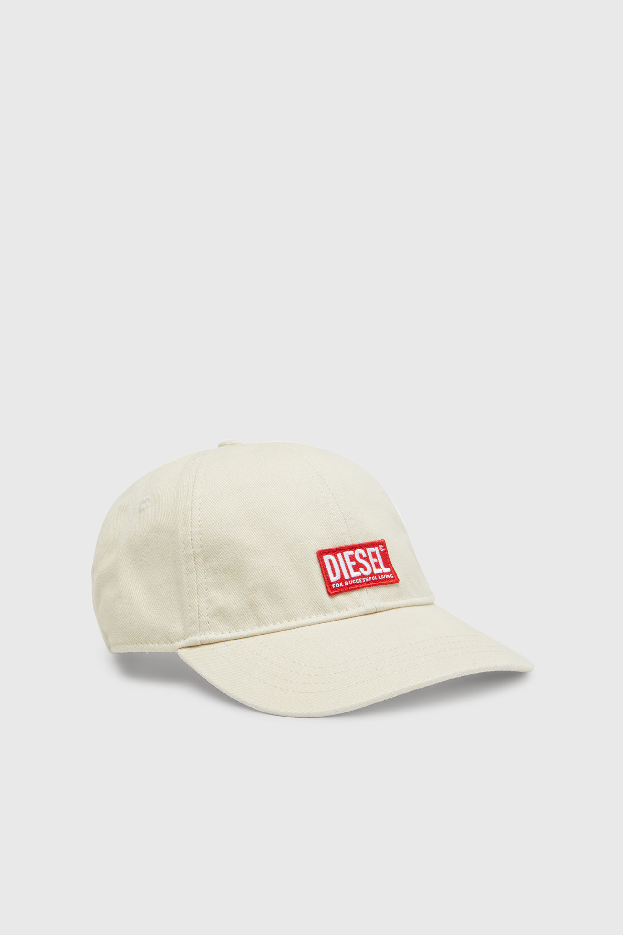 Diesel - CORRY-JACQ-WASH, Man's Baseball cap with logo patch in White - 1
