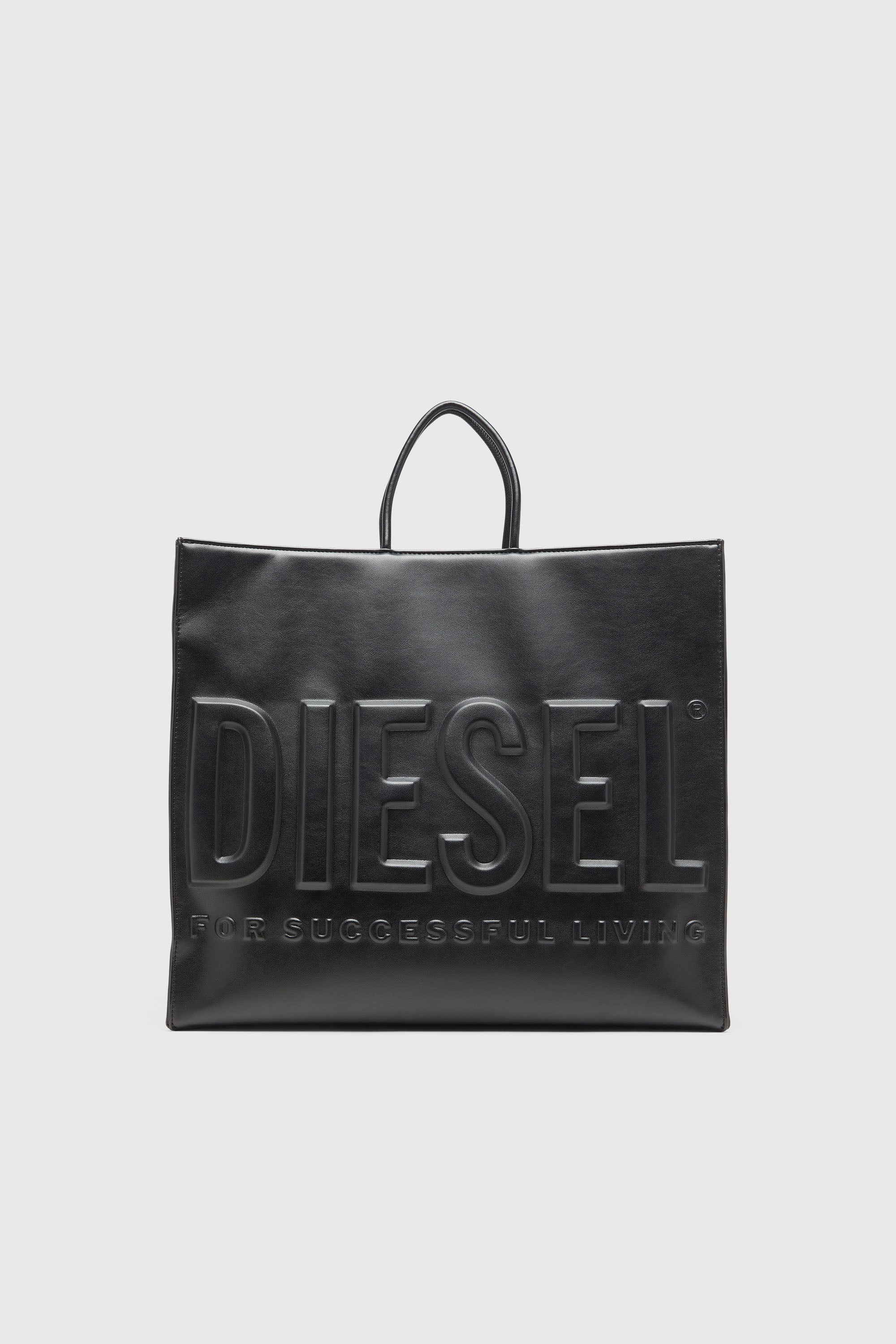 Diesel - DSL 3D SHOPPER EW X, Unisex's Dsl 3D - Shopping bag with embossed logo in Black - 1