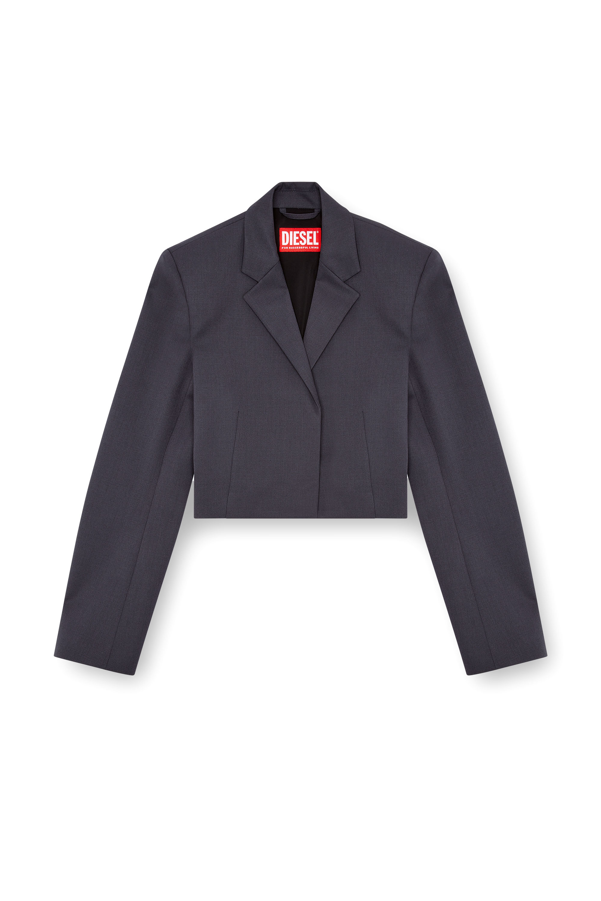 Diesel - G-MILLA-P1, Woman Cropped blazer in stretch wool blend in Grey - Image 6