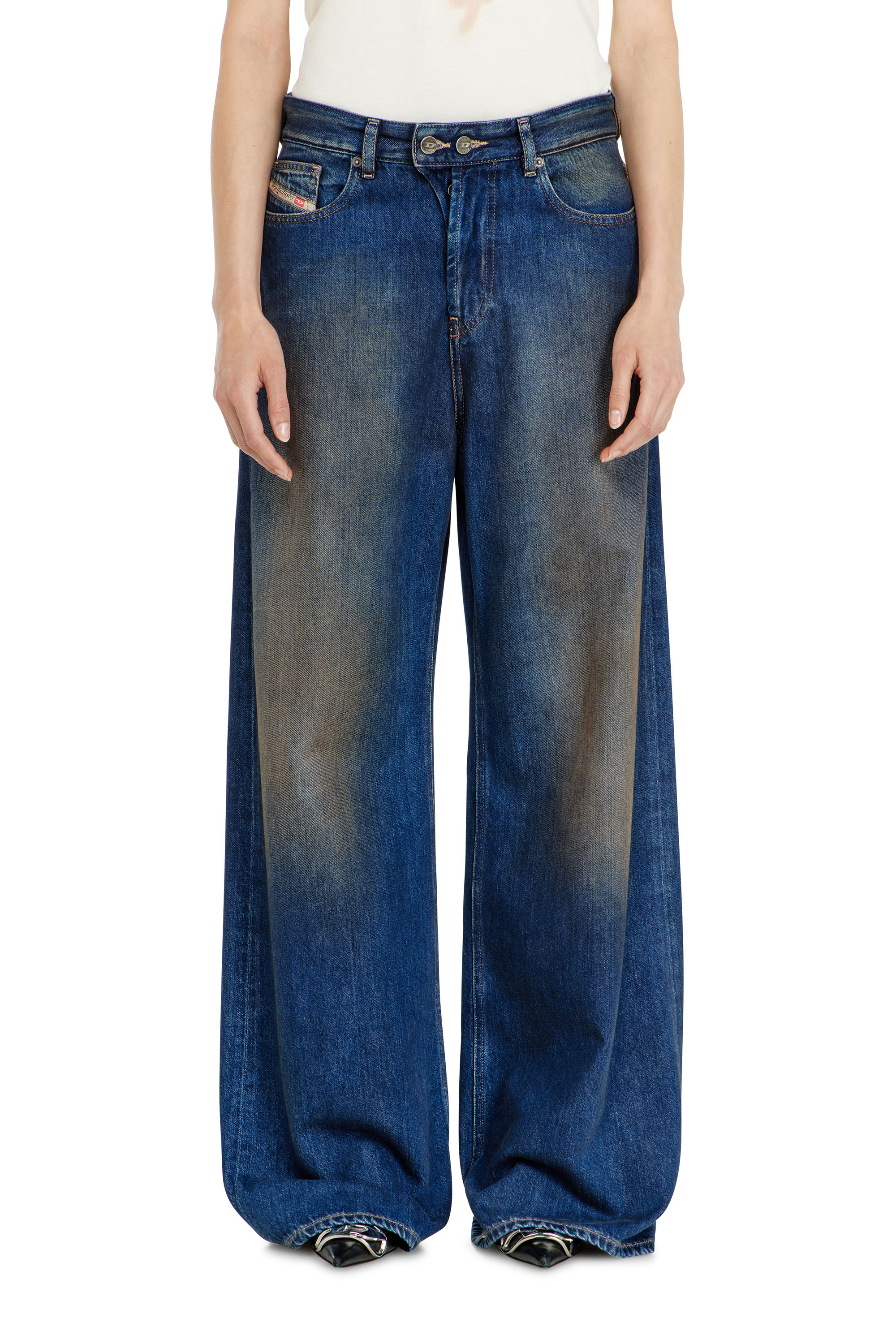 Diesel - Woman's Relaxed Jeans 1996 D-Sire 09P47, Dark Blue - 4