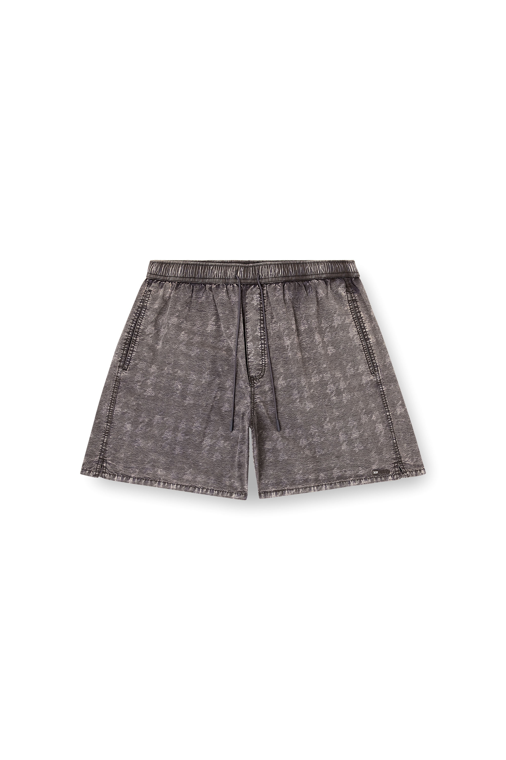 Diesel - CONOR-43-DNM, Man's Swim shorts with faded houndstooth pattern in Grey - 3
