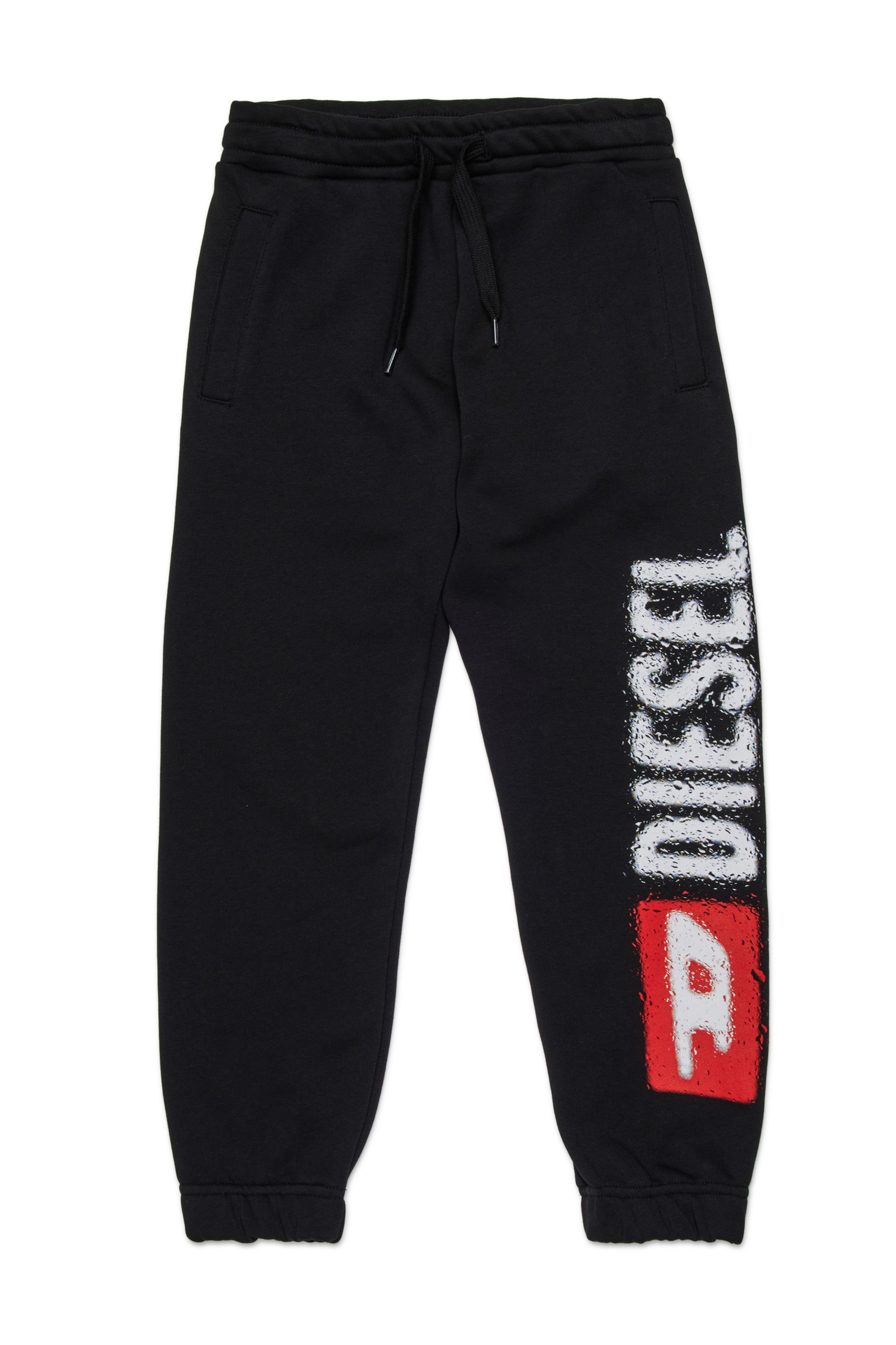 Diesel - PANTLI, Man's Cotton sweatpants with drawstring in Black - 1