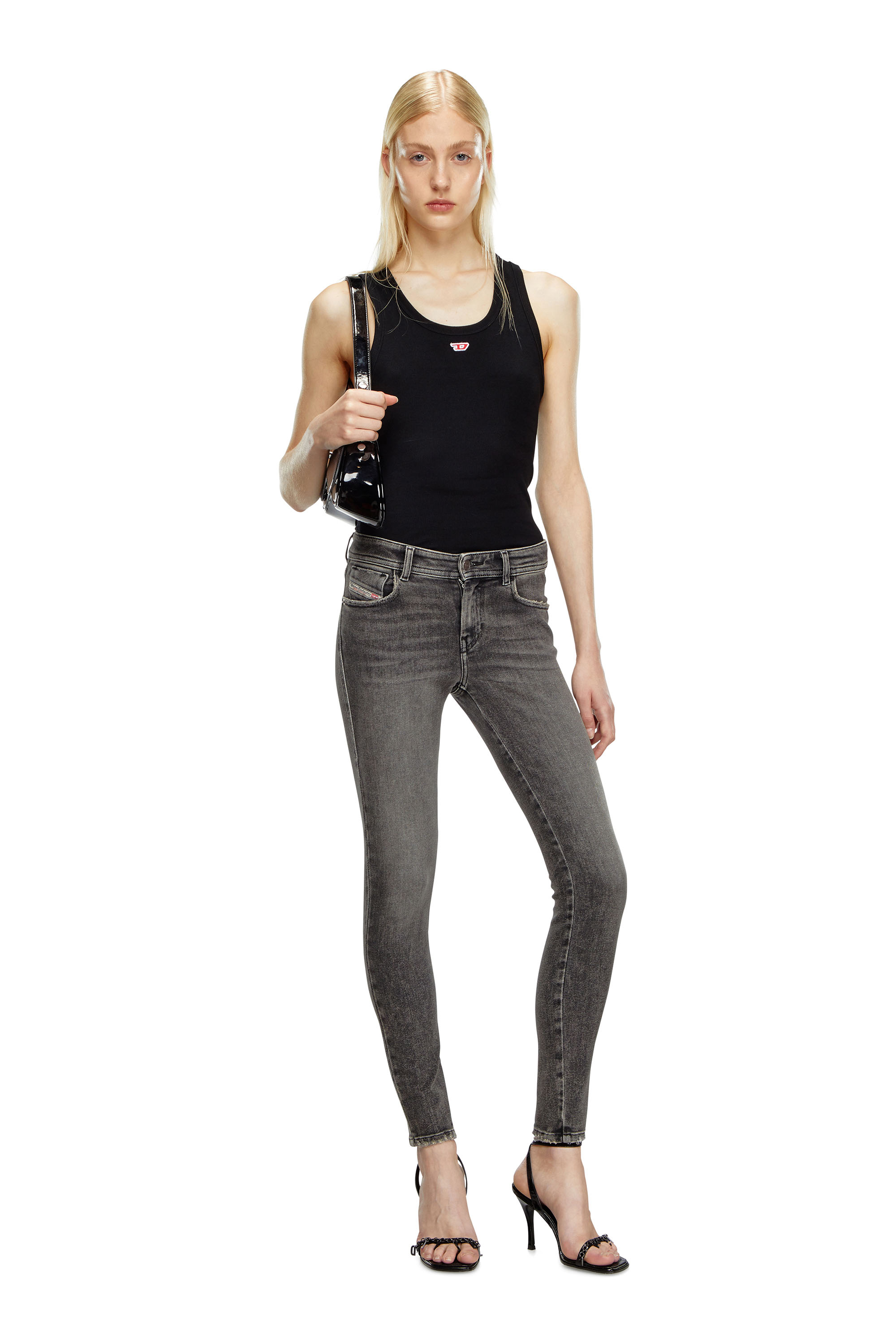 Diesel - Woman Super skinny Jeans 2017 Slandy 09J07, Dark grey - Image 2