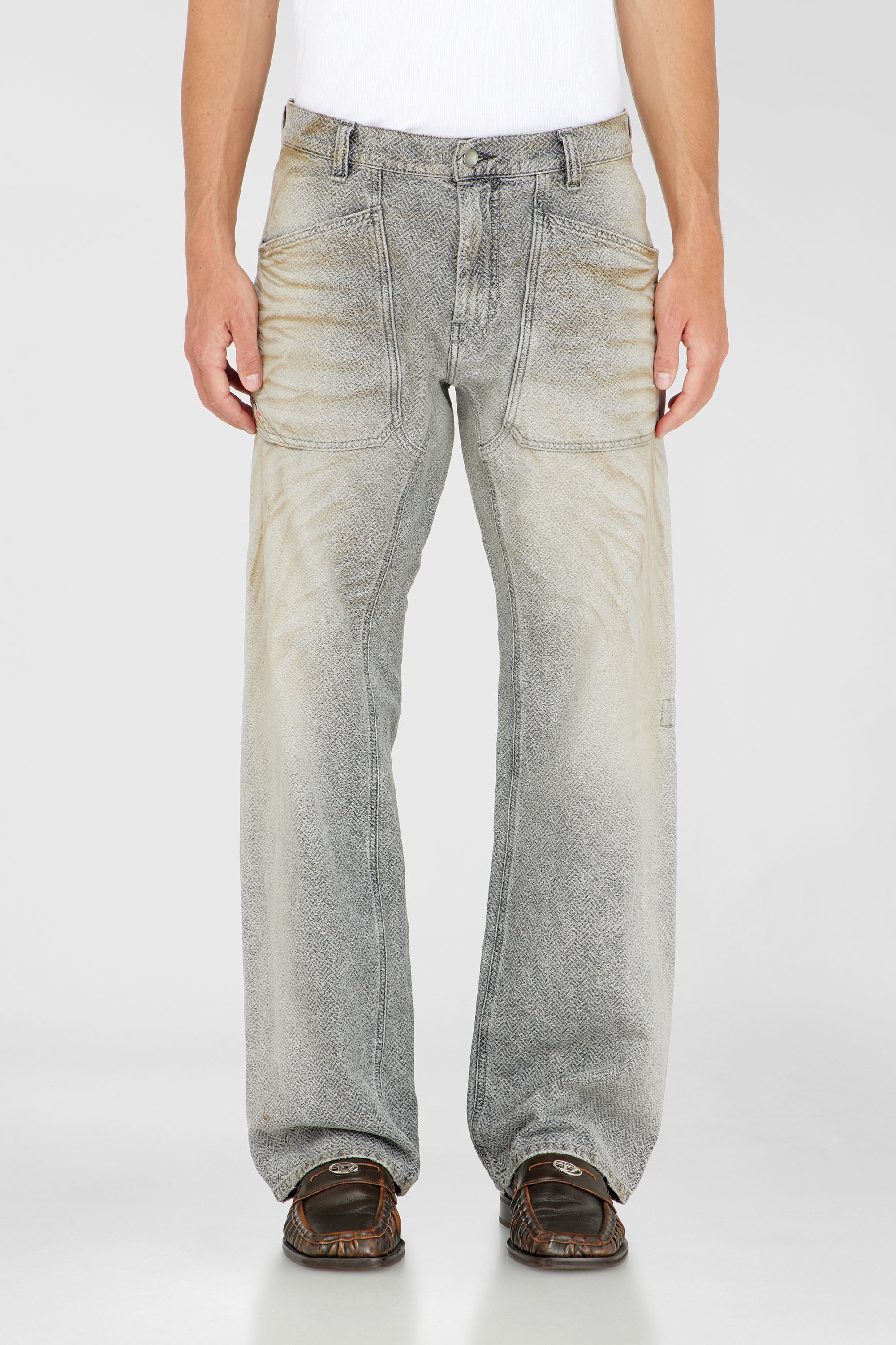 Diesel - Man's Relaxed Jeans D-Zeta 09Q11, Grey - 4