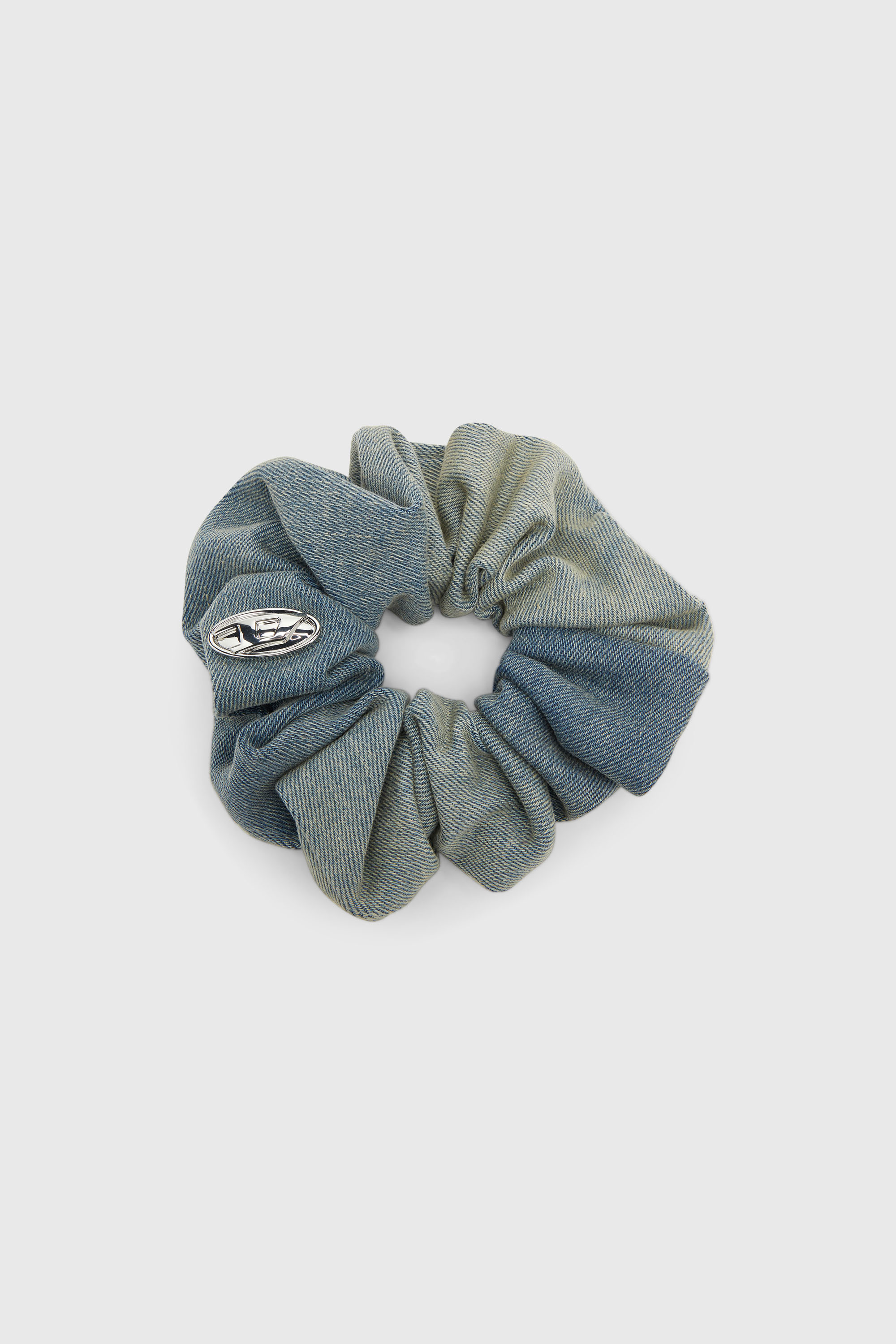 Diesel - BANGLE SCRUNCHIE, Woman's Scrunchie in solarised denim in Light Blue - 1