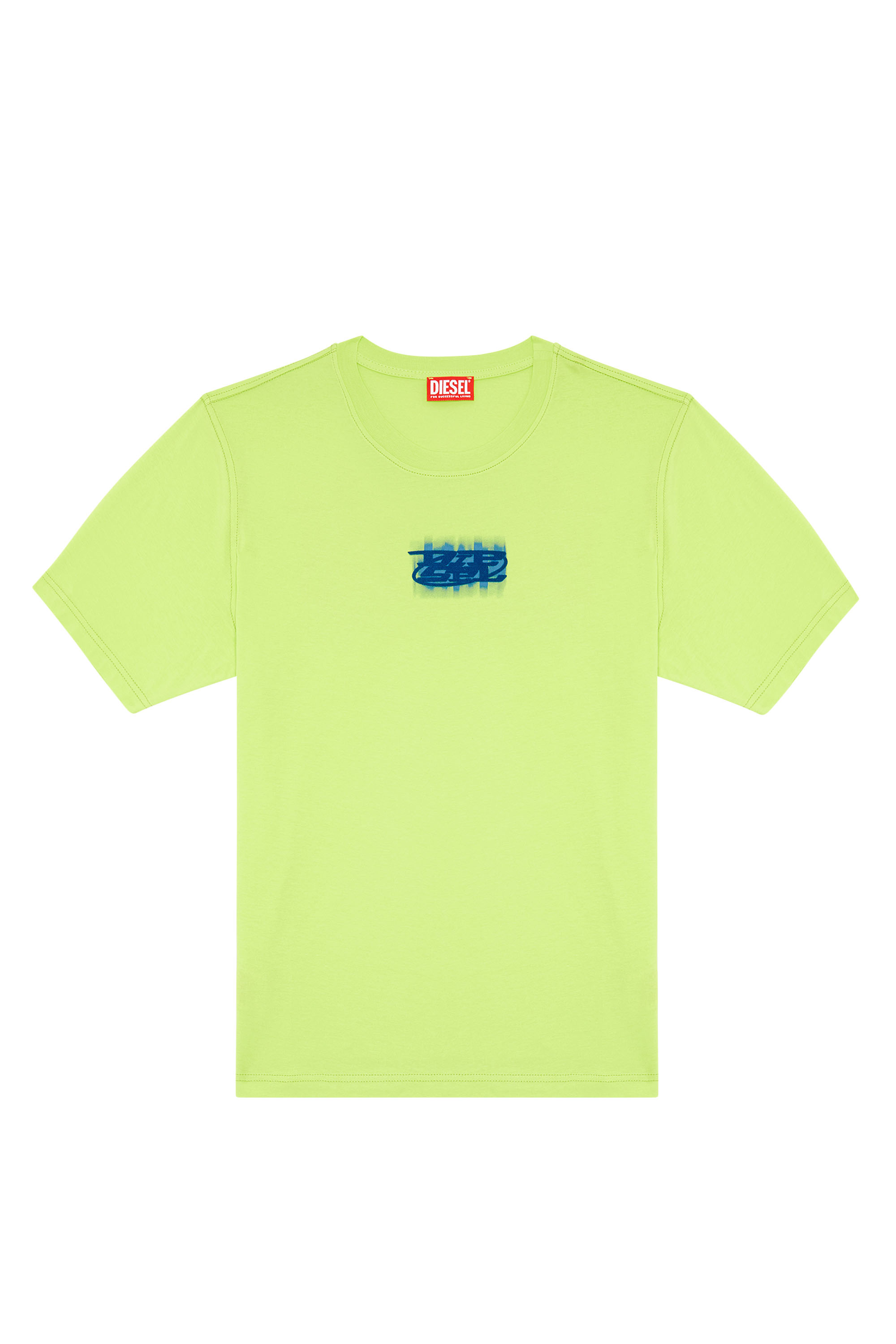 Diesel - T-JUST-N4, Man Logo-flocked T-shirt in organic cotton in Green - Image 3