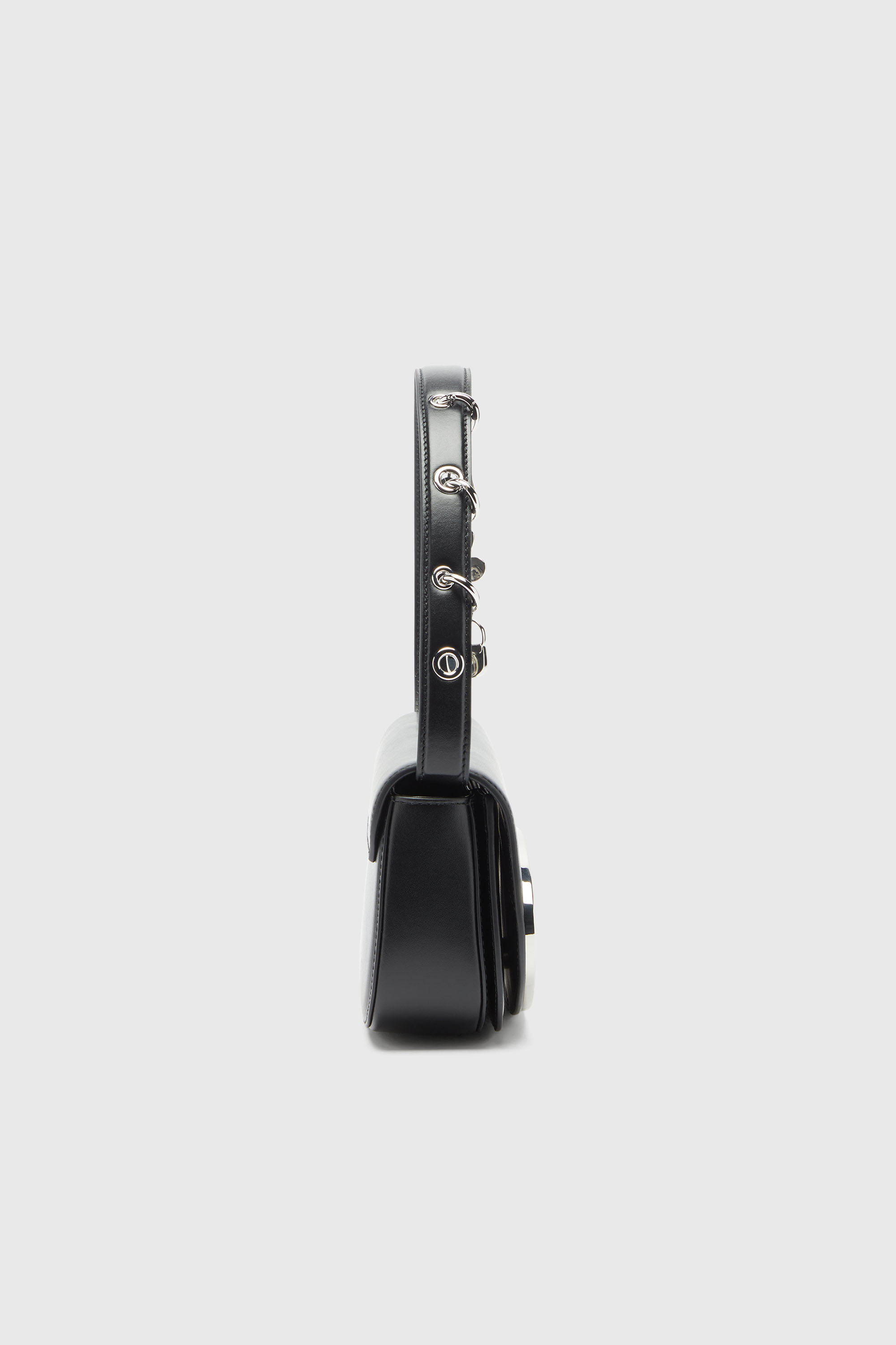 Diesel - 1DR, Woman's 1DR -Iconic shoulder bag in leather with handle charms in Black - 4