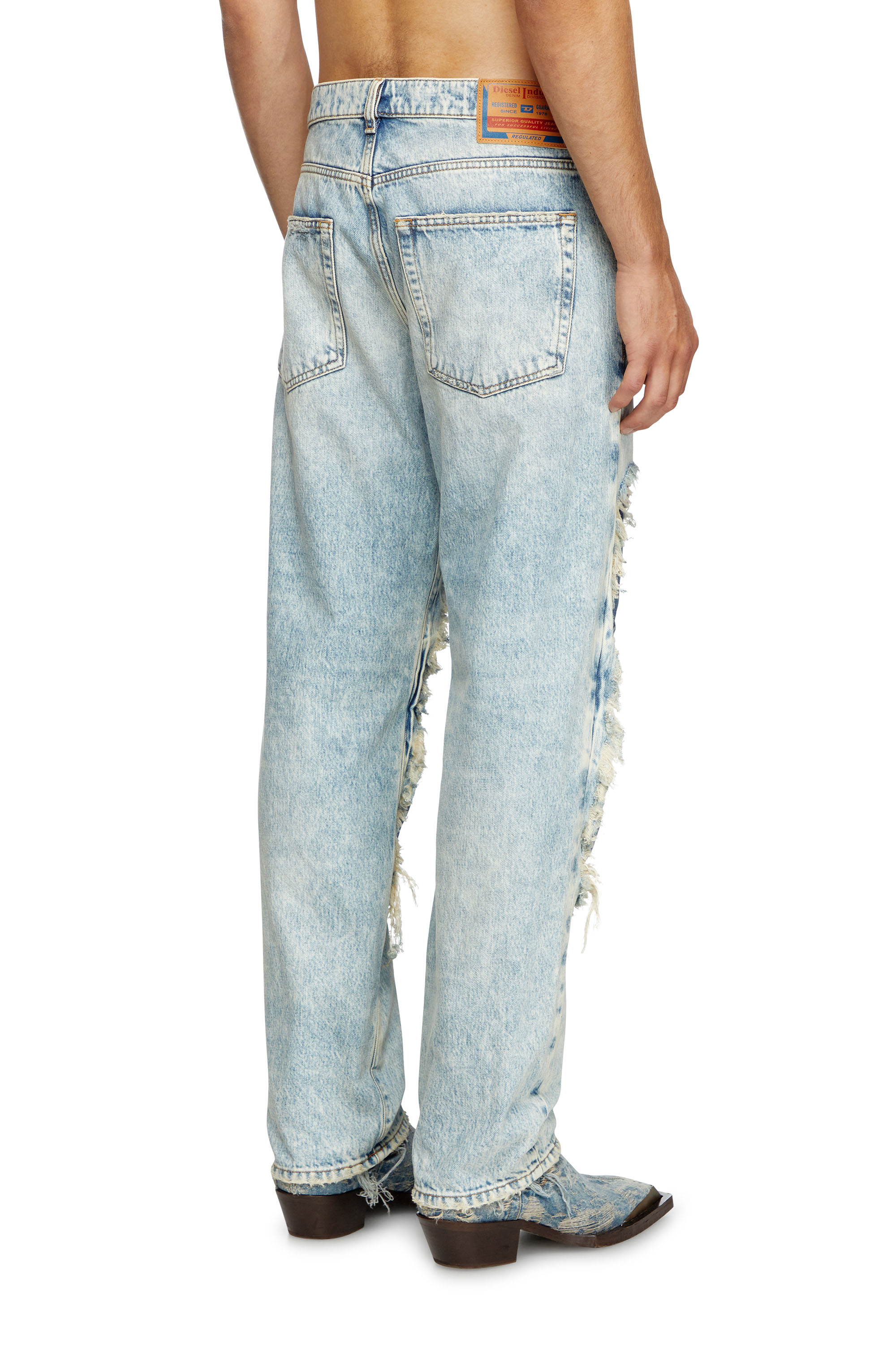 Diesel - Unisex's Relaxed Jeans D-Fire 0AJEN, Light Blue - 2