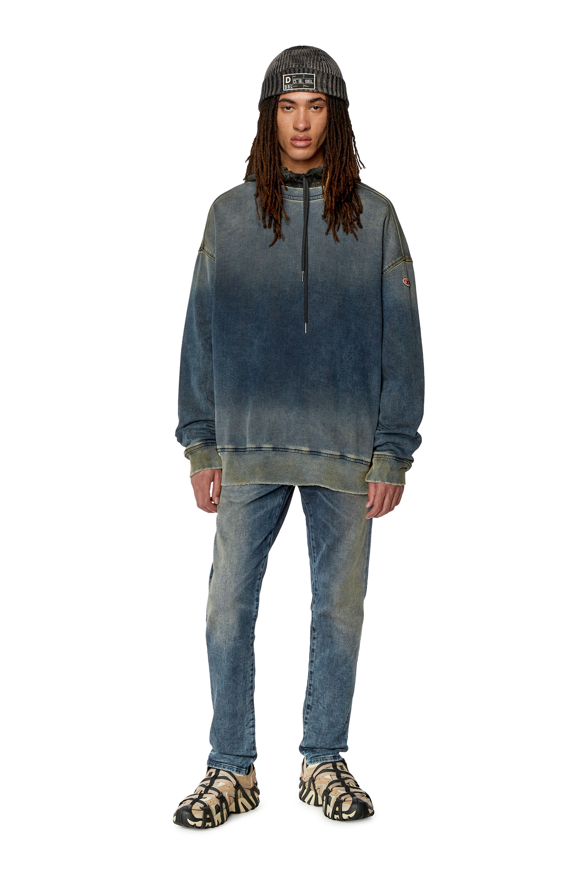Diesel - Slim D-Strukt JoggJeans® 068FN, Dark Blue - Image 4