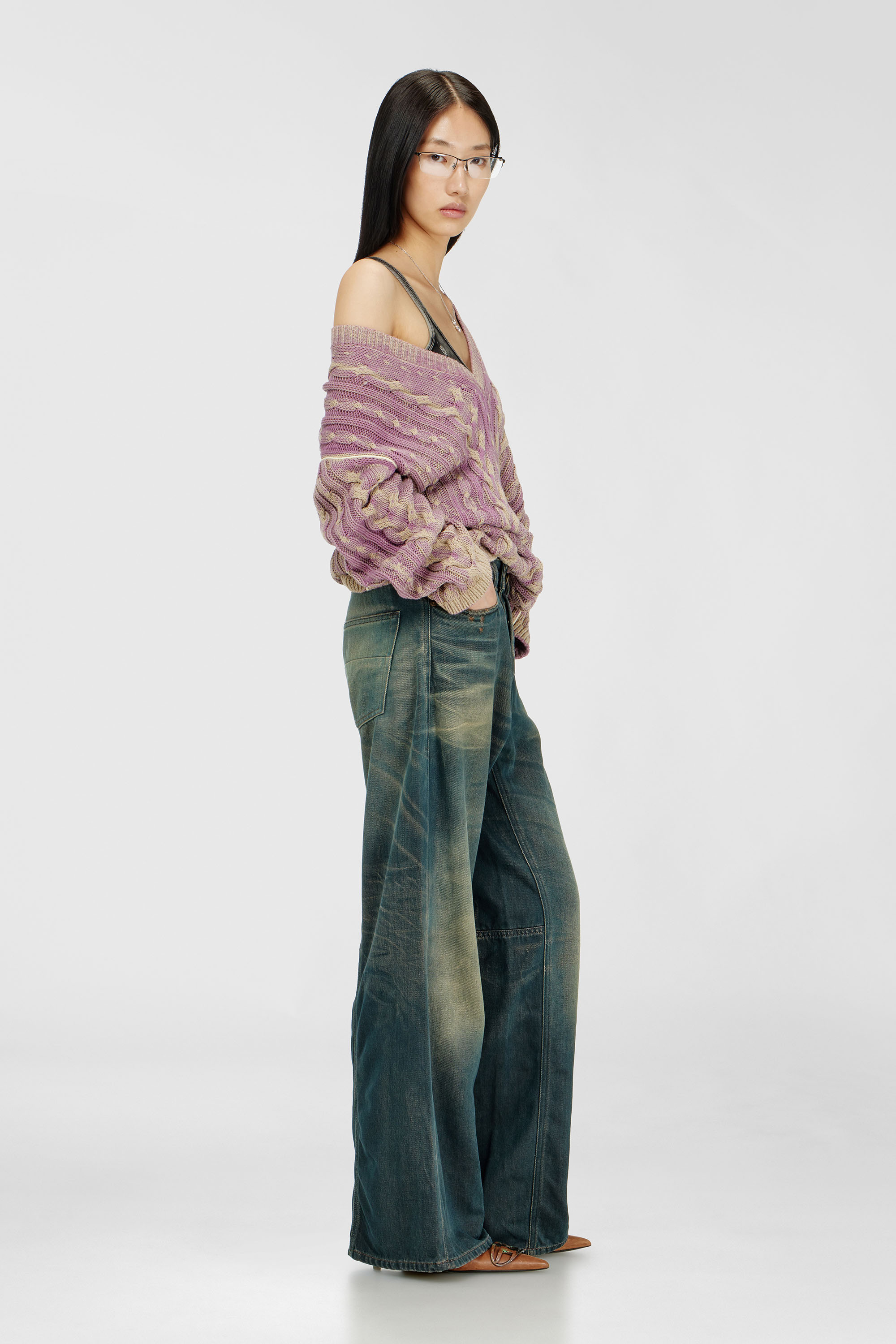 Diesel - Woman's Relaxed Jeans 1996 D-Sire 09P85, Dark Blue - 2