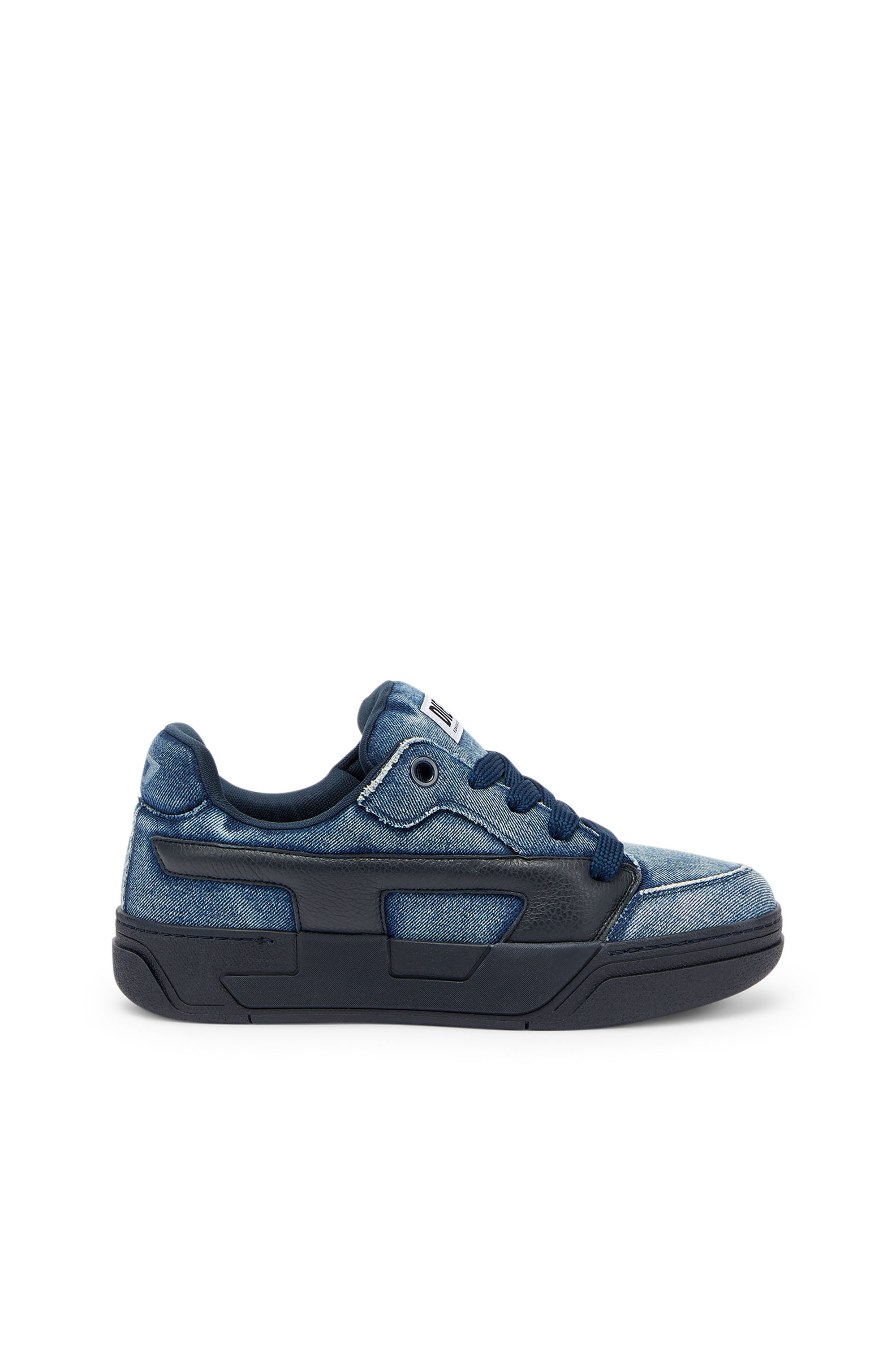 Diesel - S-D-OLLIE LOW, Man's S-D-Ollie - Sneakers in washed frayed denim in Blue - 1