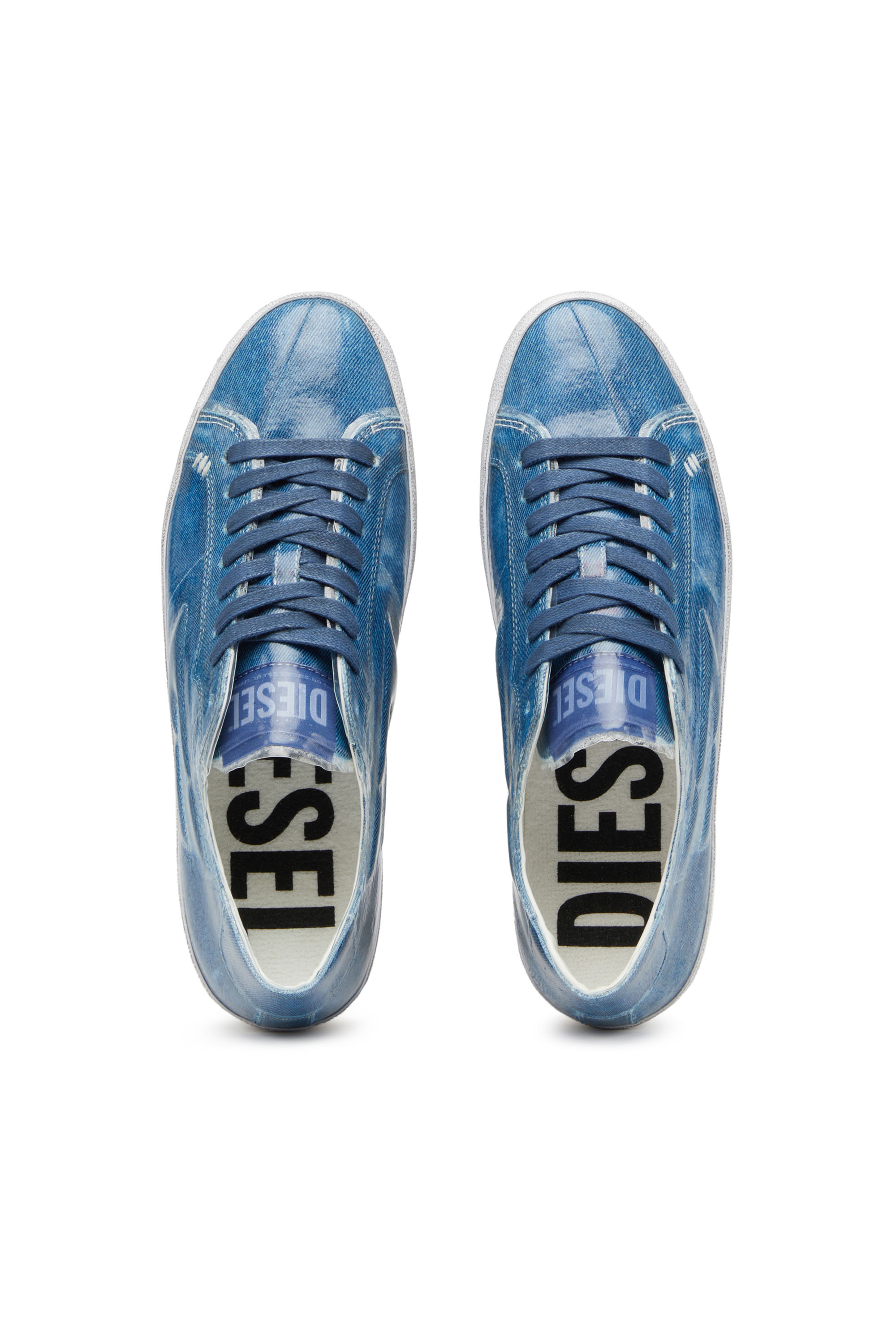 Diesel - S-LEROJI LOW, Man's S-Leroji Low - Canvas sneakers with TPU overlay in Blue - 4