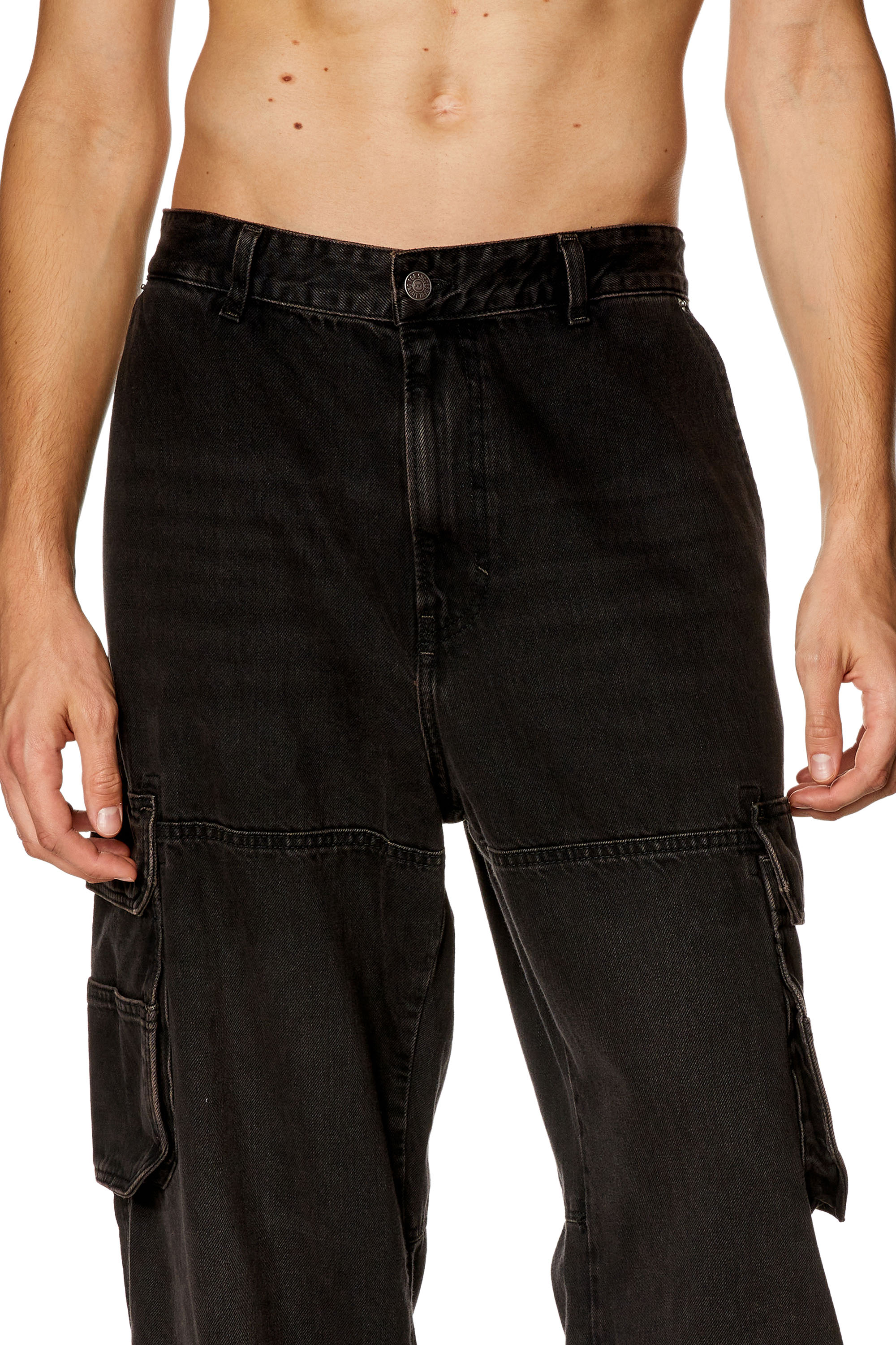 Diesel - Straight Jeans D-Fish 0KIAG, Black/Dark grey - Image 3