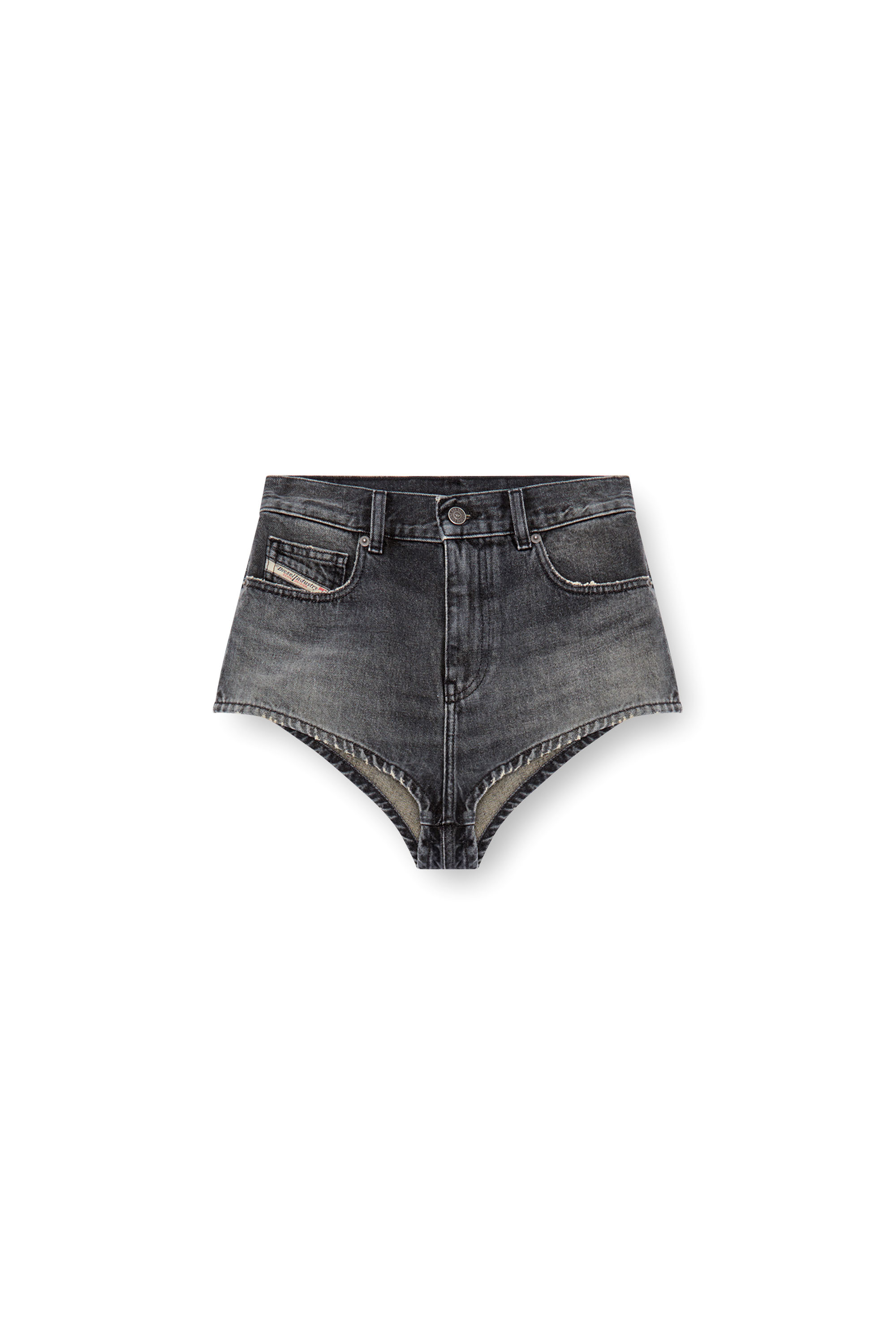Diesel - DE-LUNAR, Woman Hotpants in denim in Black - Image 5