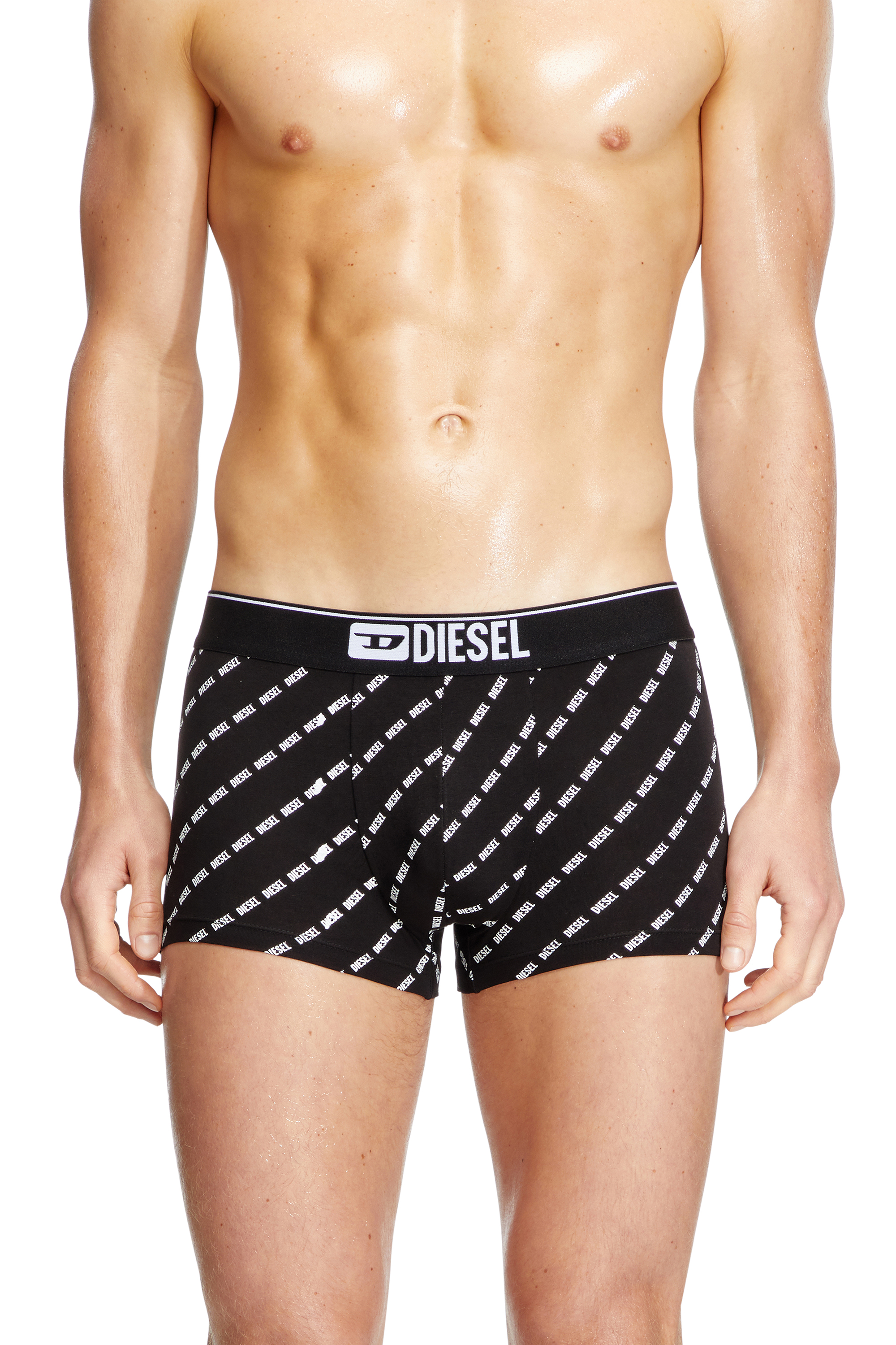 Diesel - DAMIEN, Man's Boxer briefs with monogram print in Black - 3