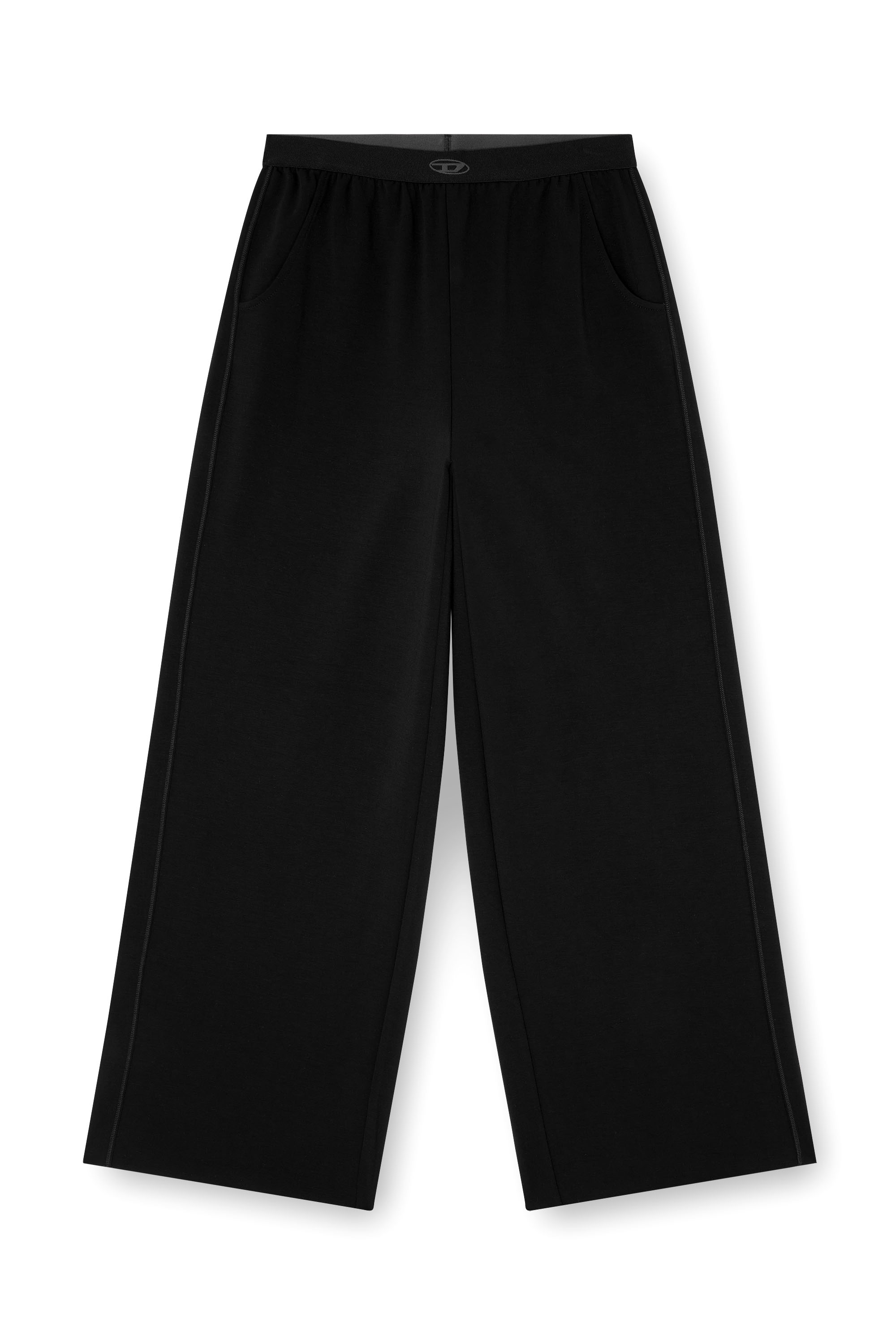 Diesel - ALYSA-UTLT, Woman's Track pants in light stretch scuba in Black - 3
