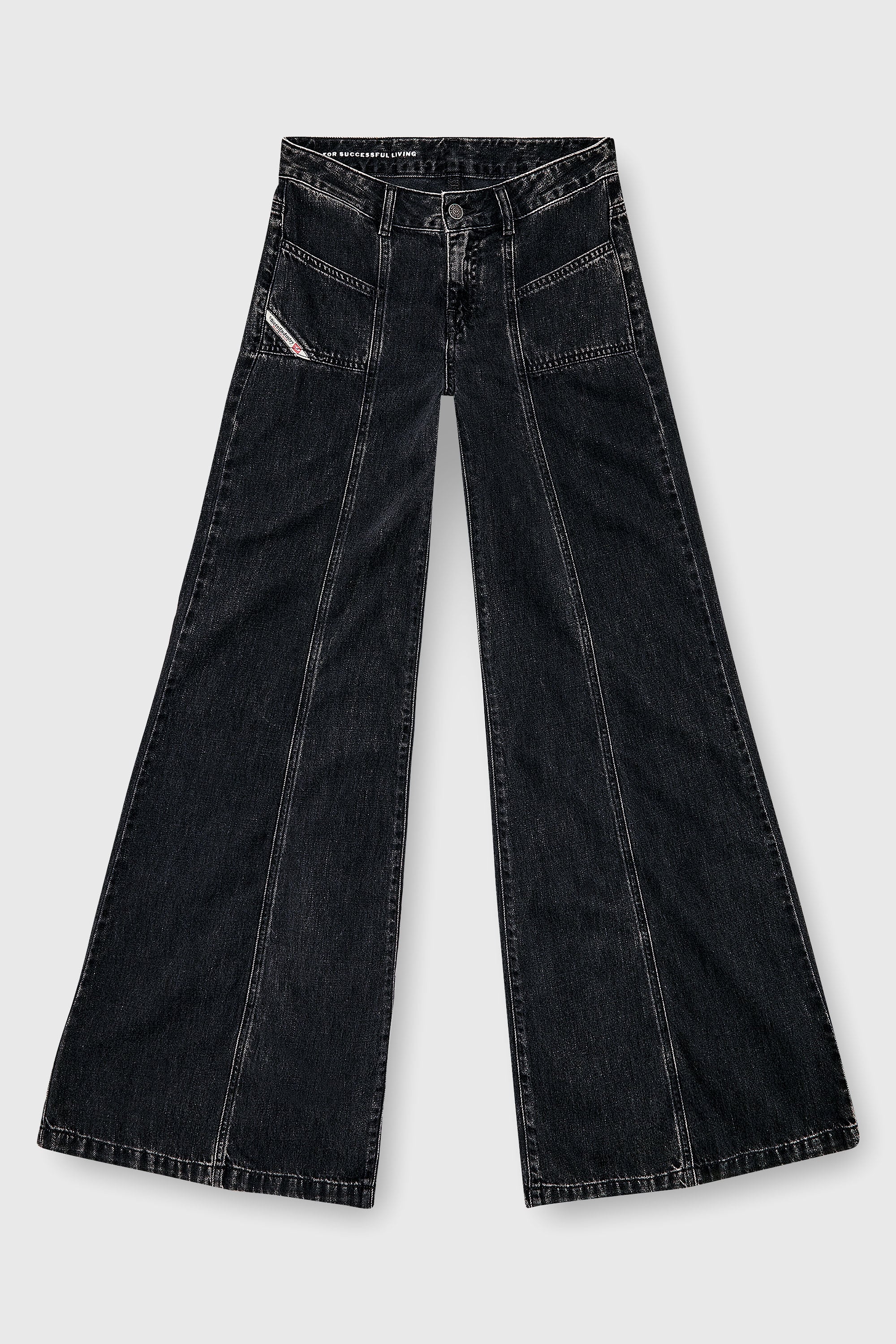 Diesel - Woman's Flare Jeans D-Akii 068HN, Black/Dark grey - 2
