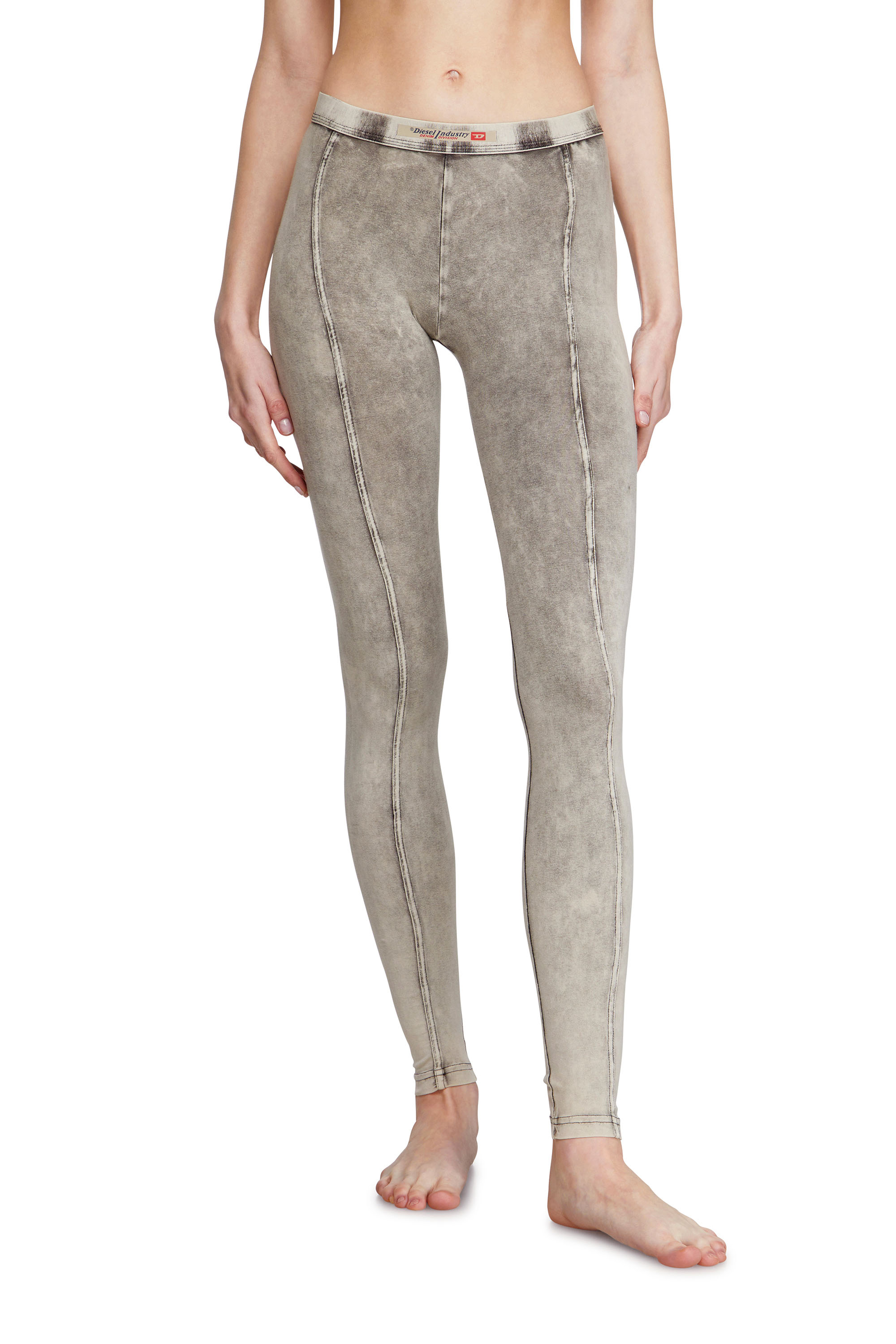 Diesel - ATHENA-DNM, Woman's Jeggings in denim-effect jersey in Grey - 1