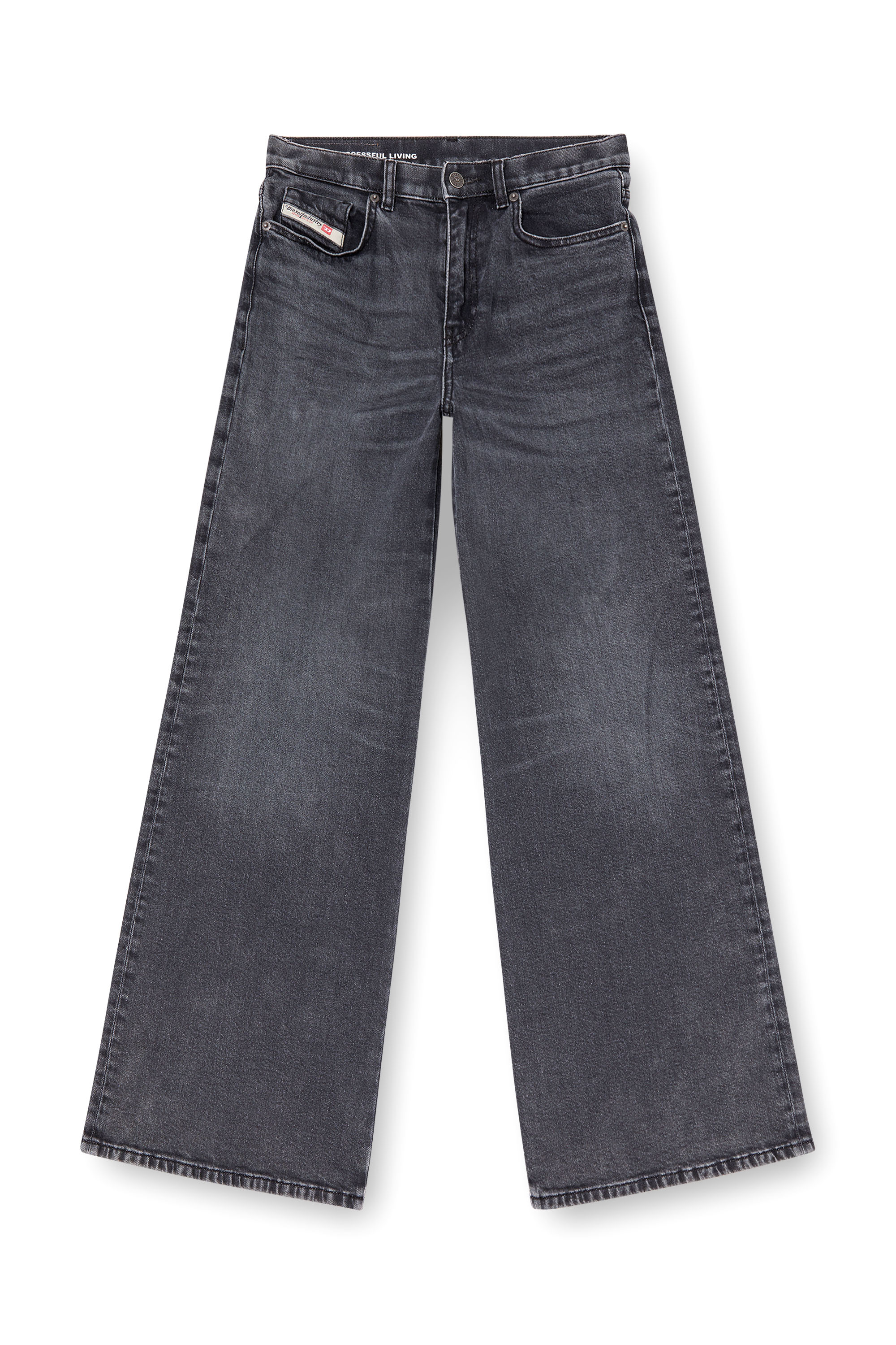 Flare Jeans 1978 D-Akemi 0CLBG, Black/Dark grey Diesel - Woman's Flare Jeans 1978 D-Akemi 0CLBG, Black/Dark grey - 2