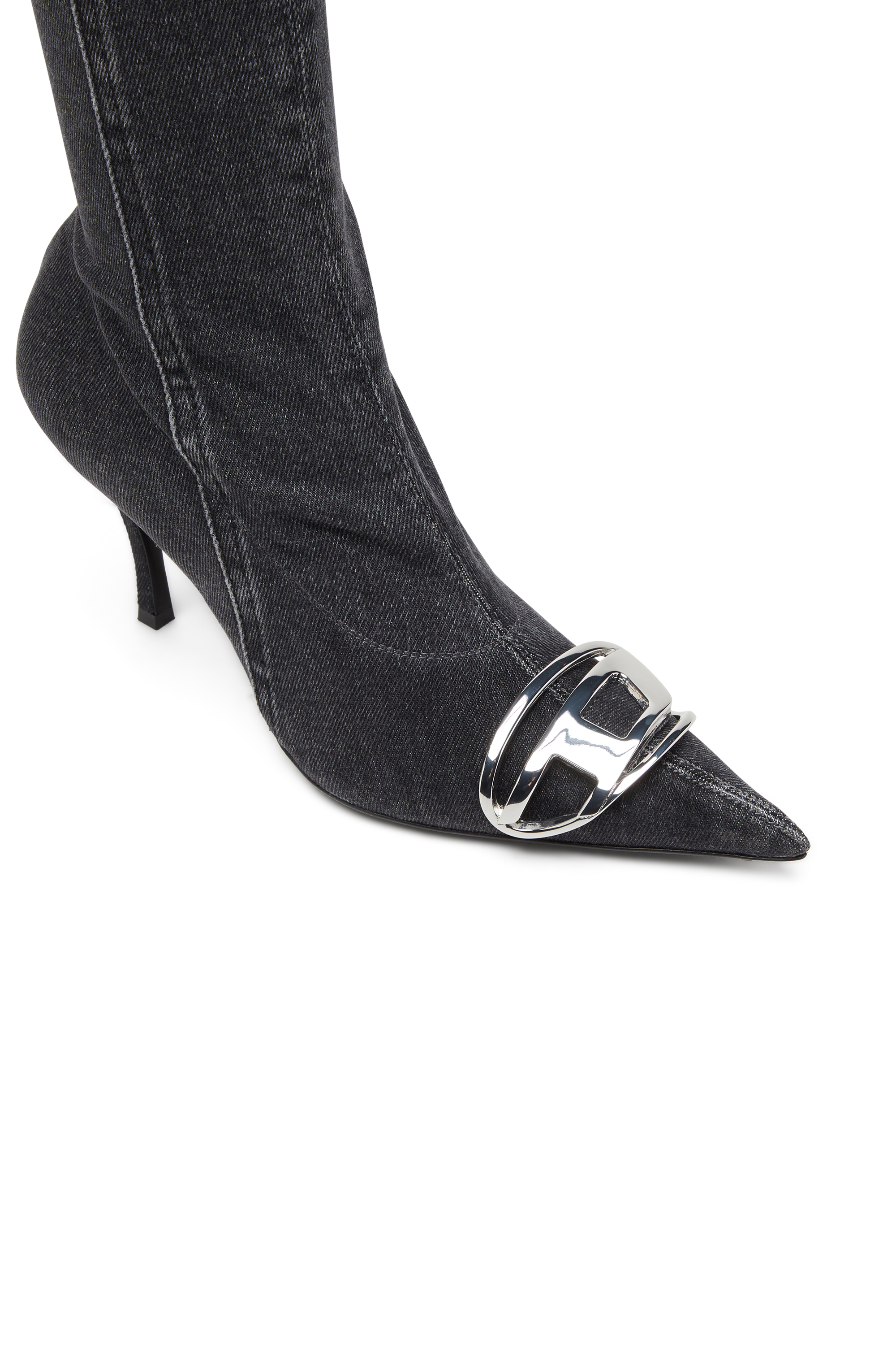 D-VENUS KB D, Black Diesel - D-VENUS KB D, Woman's D-Venus-Knee-high boots in stretch denim in Black - 4