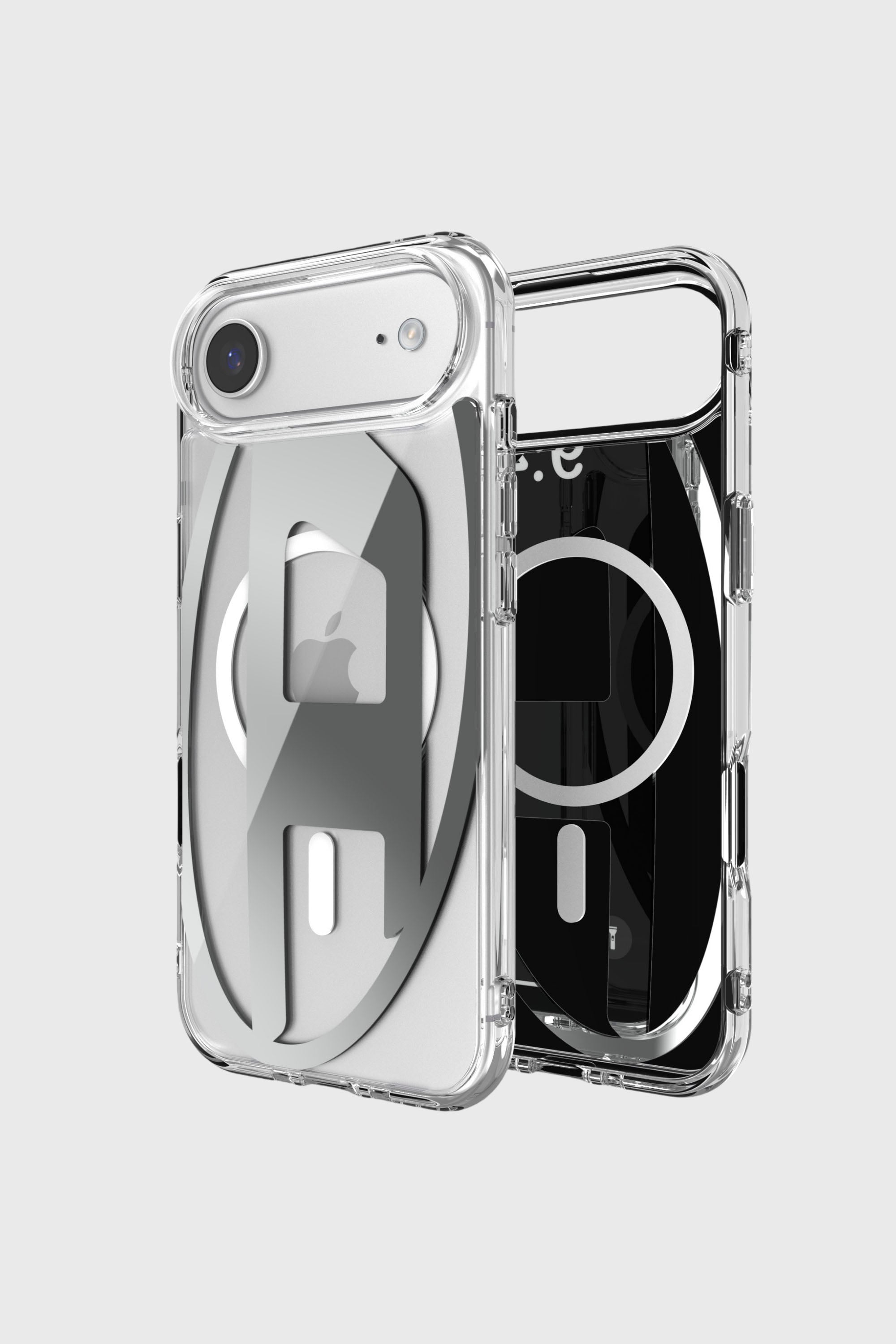 Diesel - 60412 AOP CASE, Unisex's Oval D metallic case with magsafe for iPhone 17 Air in Grey - 1