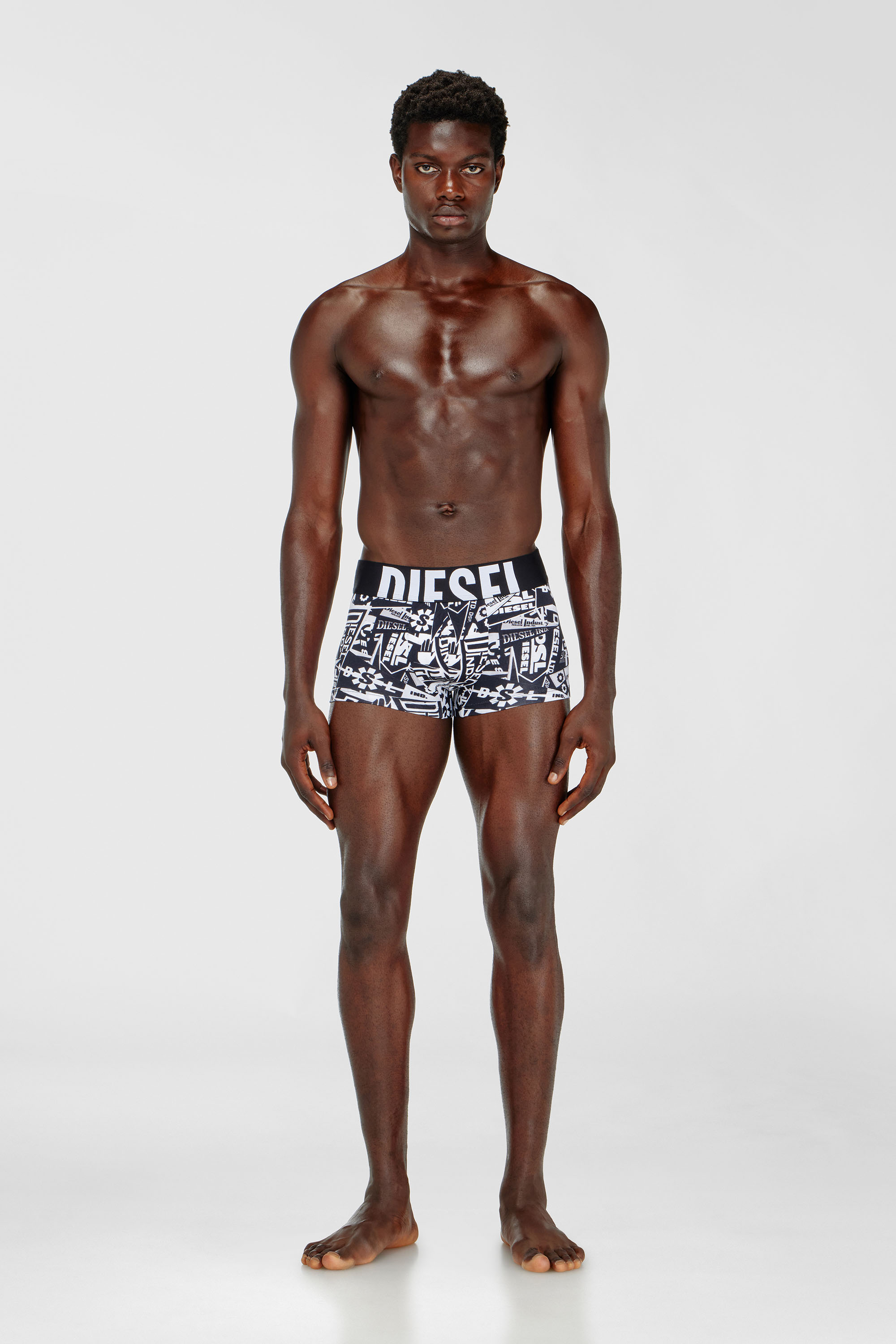 Diesel - UMBX-DAMIENTHREEPACK-5.5EL, Man's Three-pack boxer briefs with flag print in Black/White - 2