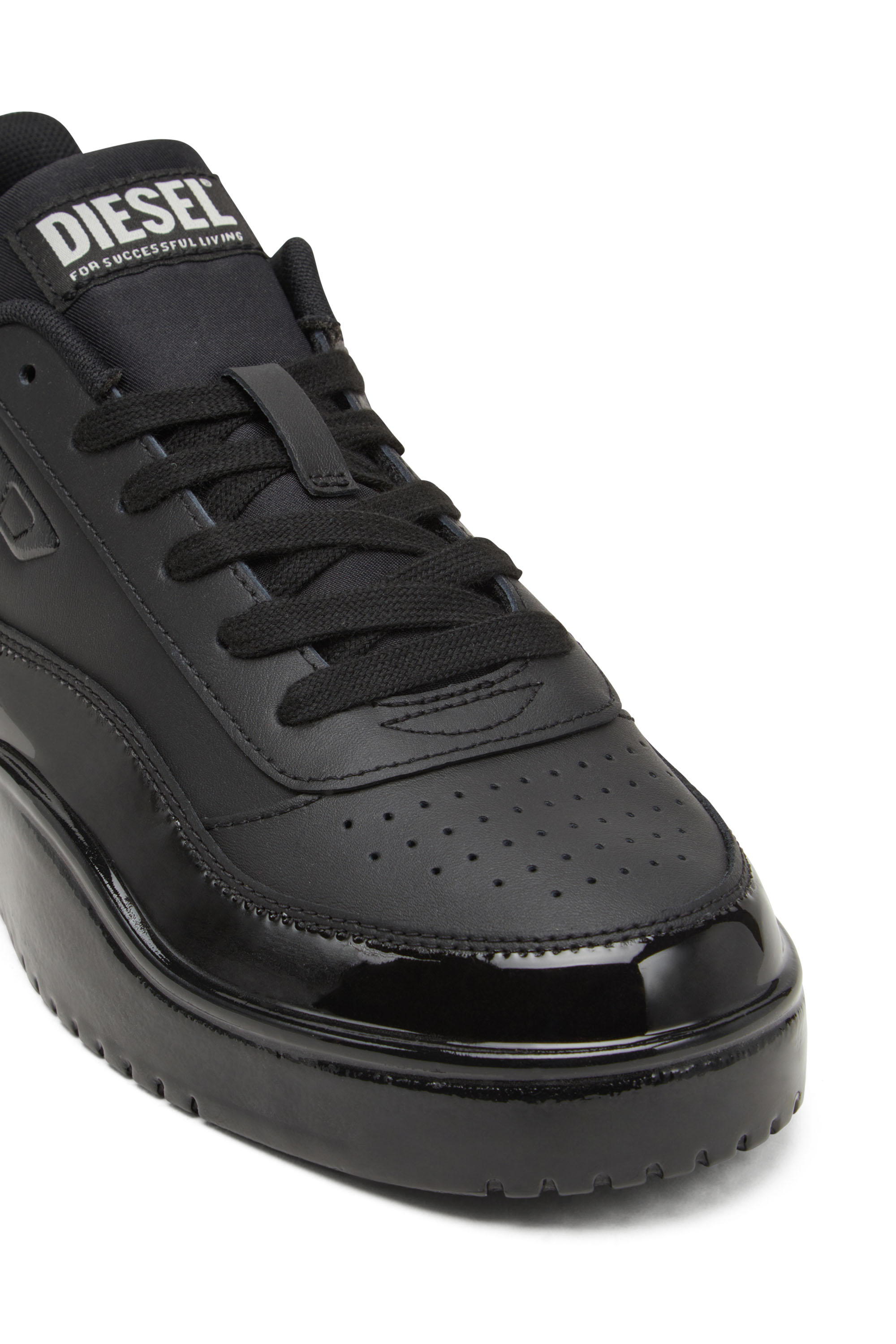 S-TRACKER-D LOW, Black Diesel - S-TRACKER-D LOW, Man's S-Tracker-D-Silicone-dipped leather sneakers in Black - 5