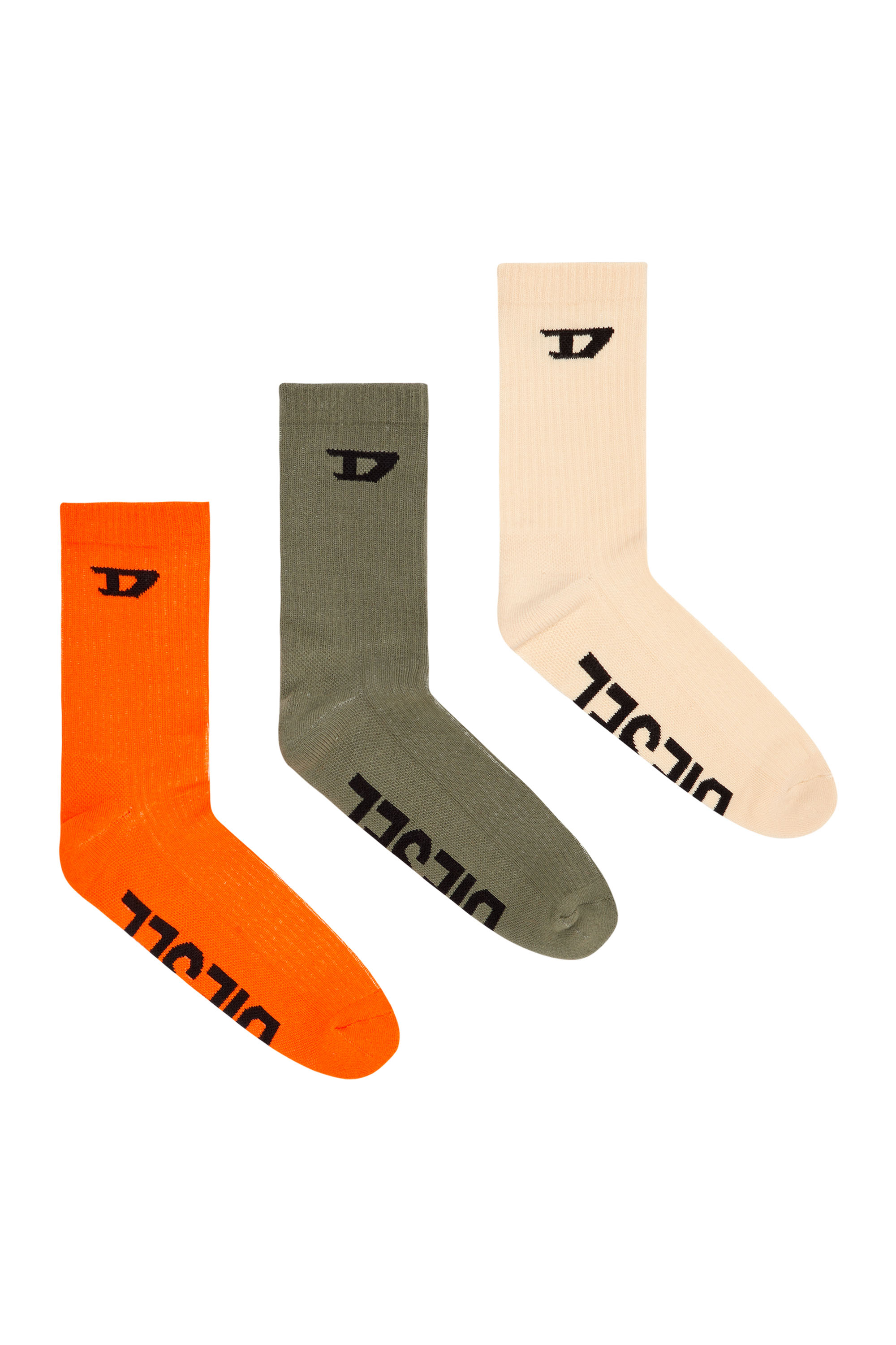 SKM-D-CREW-SPORT-SOCKS, Orange/Green