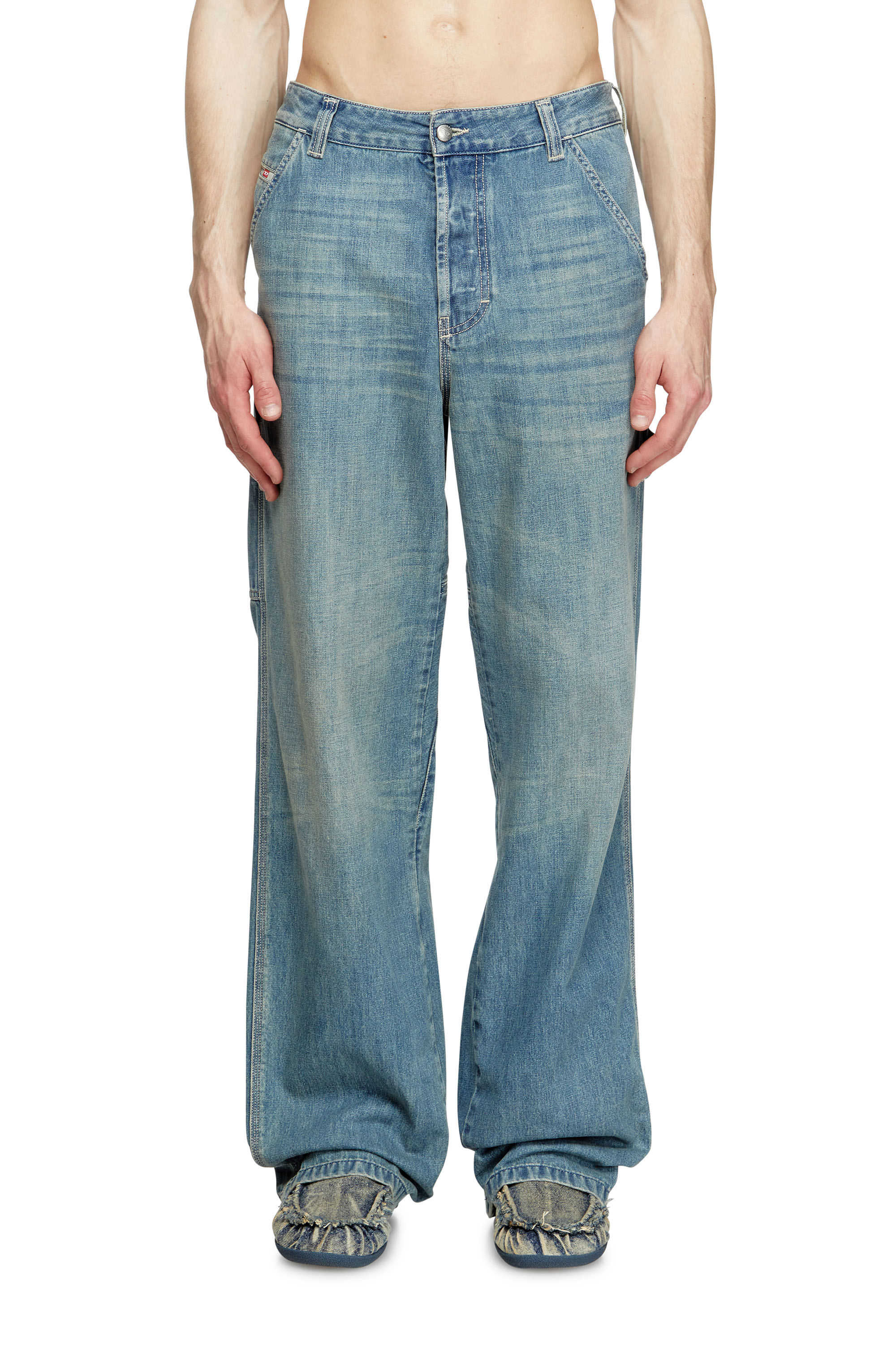 Diesel - Man's Relaxed Jeans D-Livery 068SK, Light Blue - 2