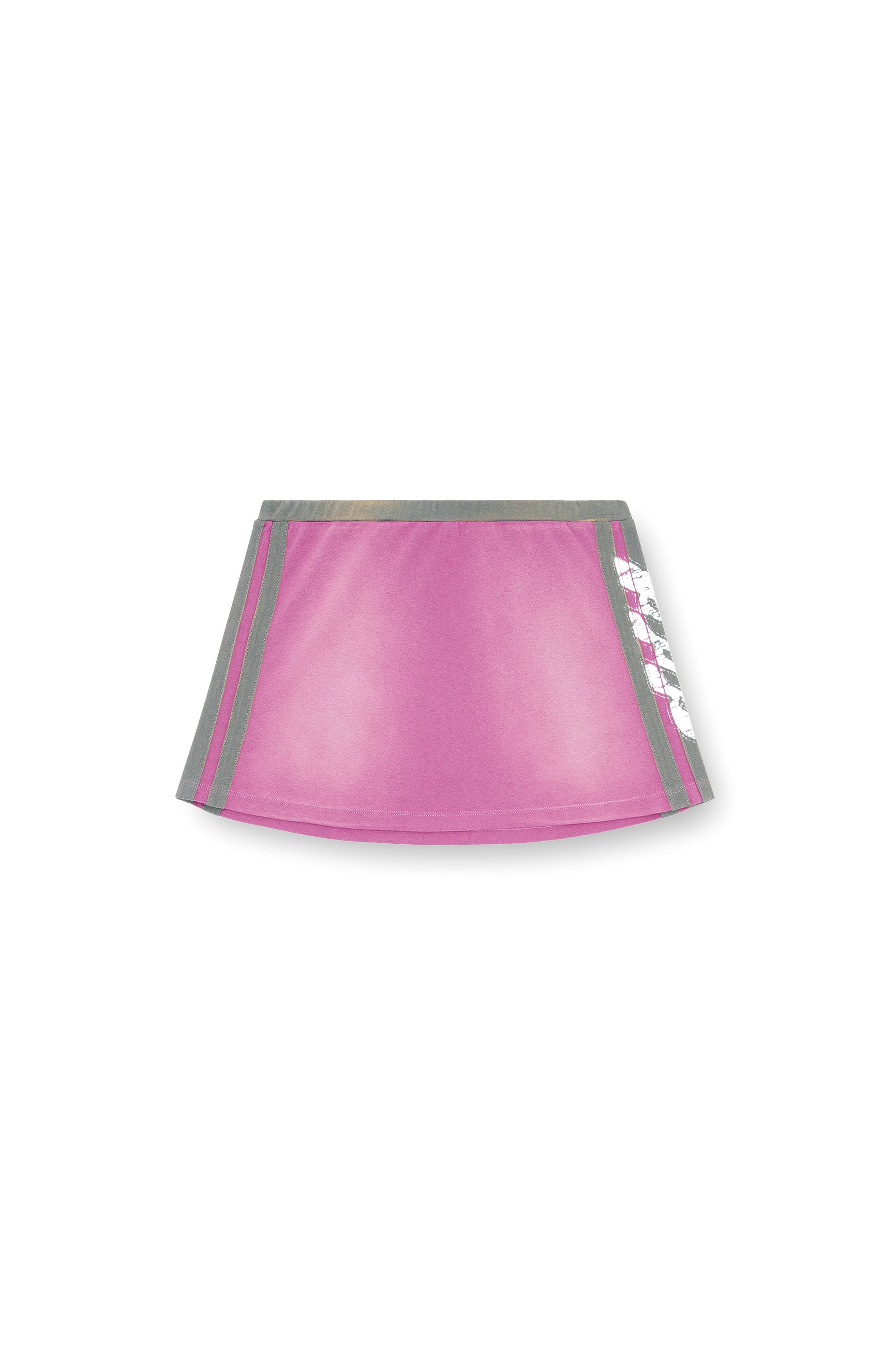 Diesel - O-UNCUT-STRIPE, Woman Sun-faded mini skirt in Pink - Image 4