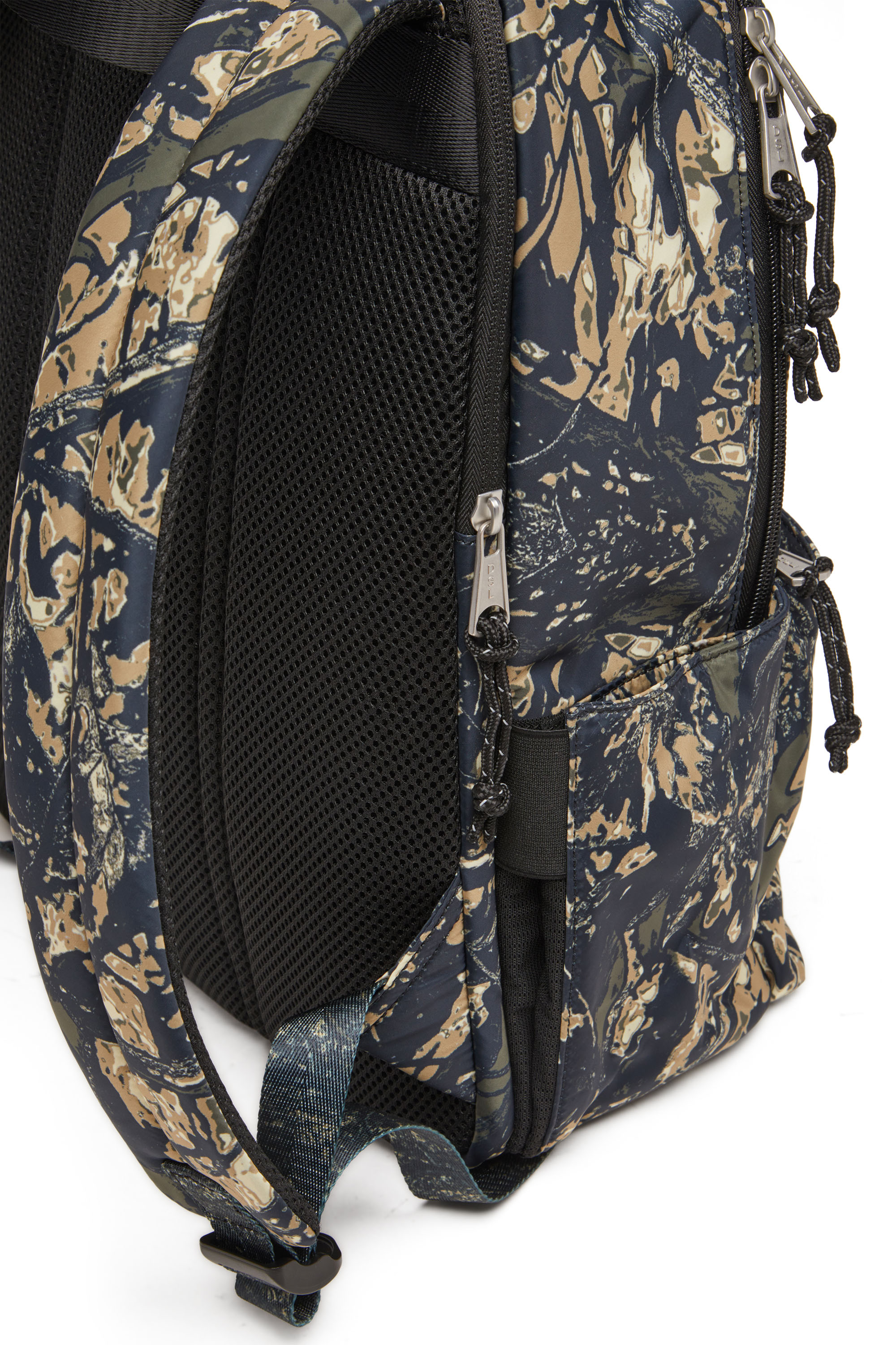 Diesel - D-PACK BACKPACK X, Man's D-Pack-Backpack in camo-print fabric in Military Green - 6