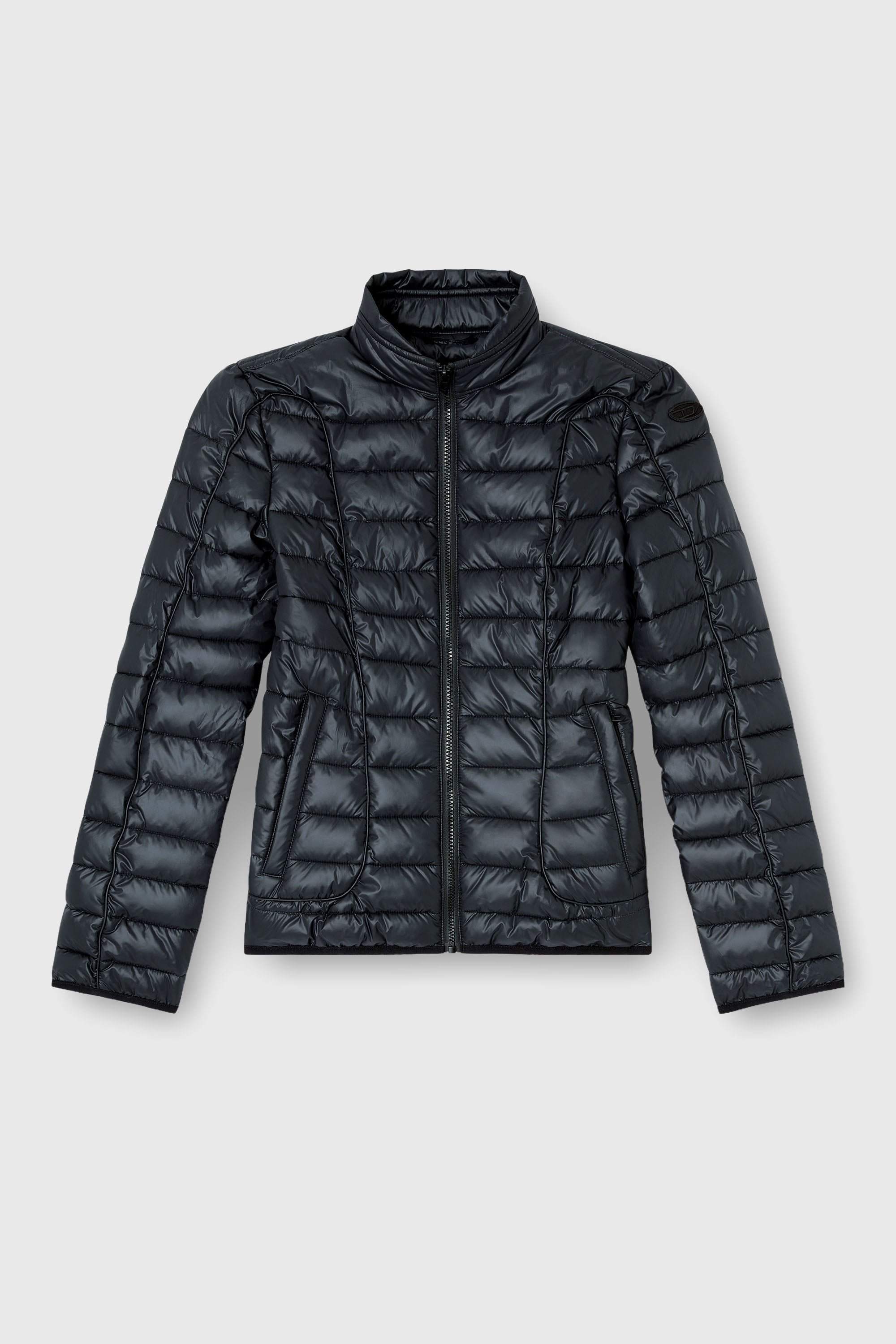 Diesel - W-PILOT-FEM, Woman's Puffer jacket with biker details in Black - 2