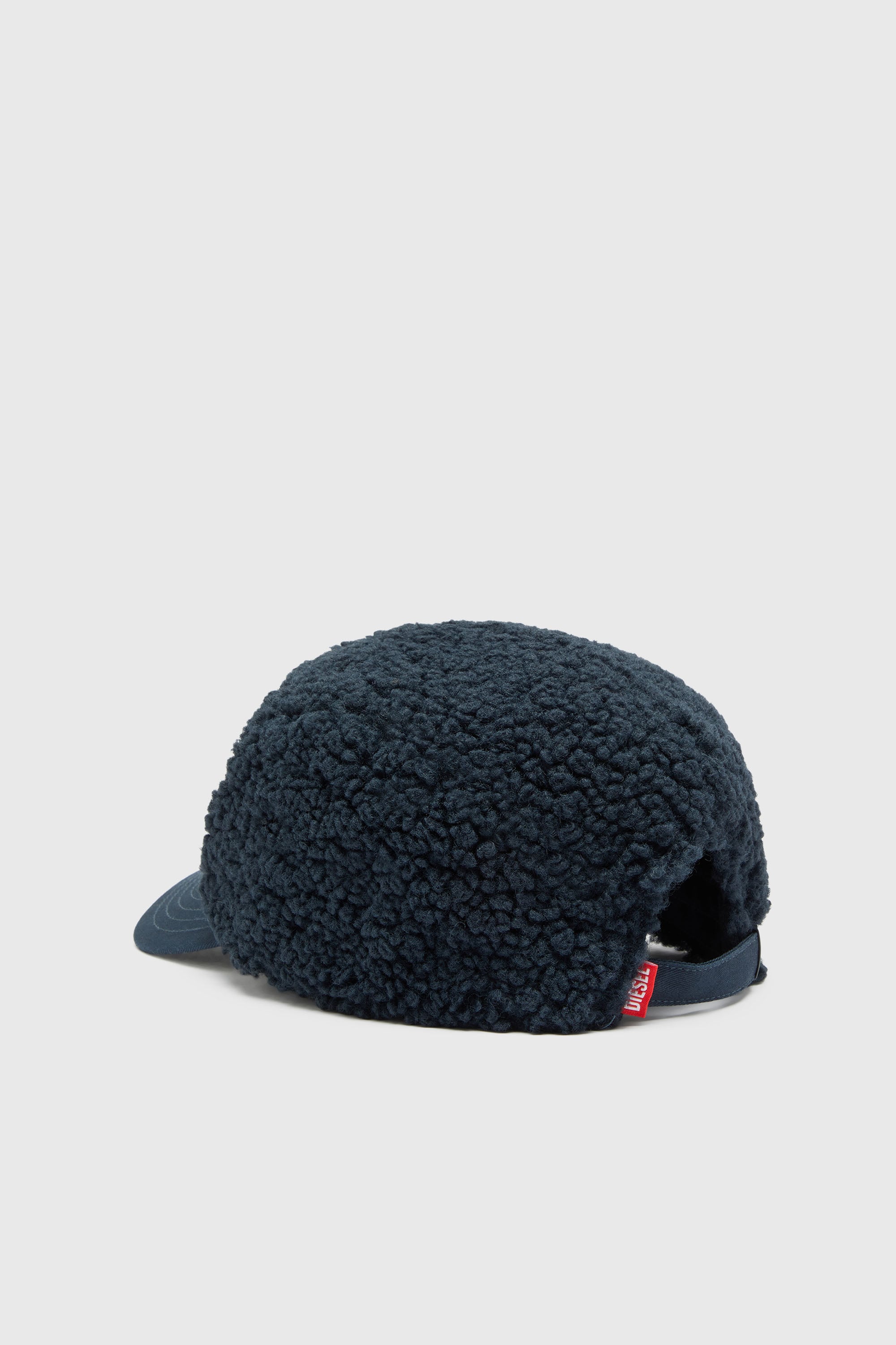 Diesel - C-TED, Man's Sherpa baseball cap with Oval D embroidery in Dark Blue - 2