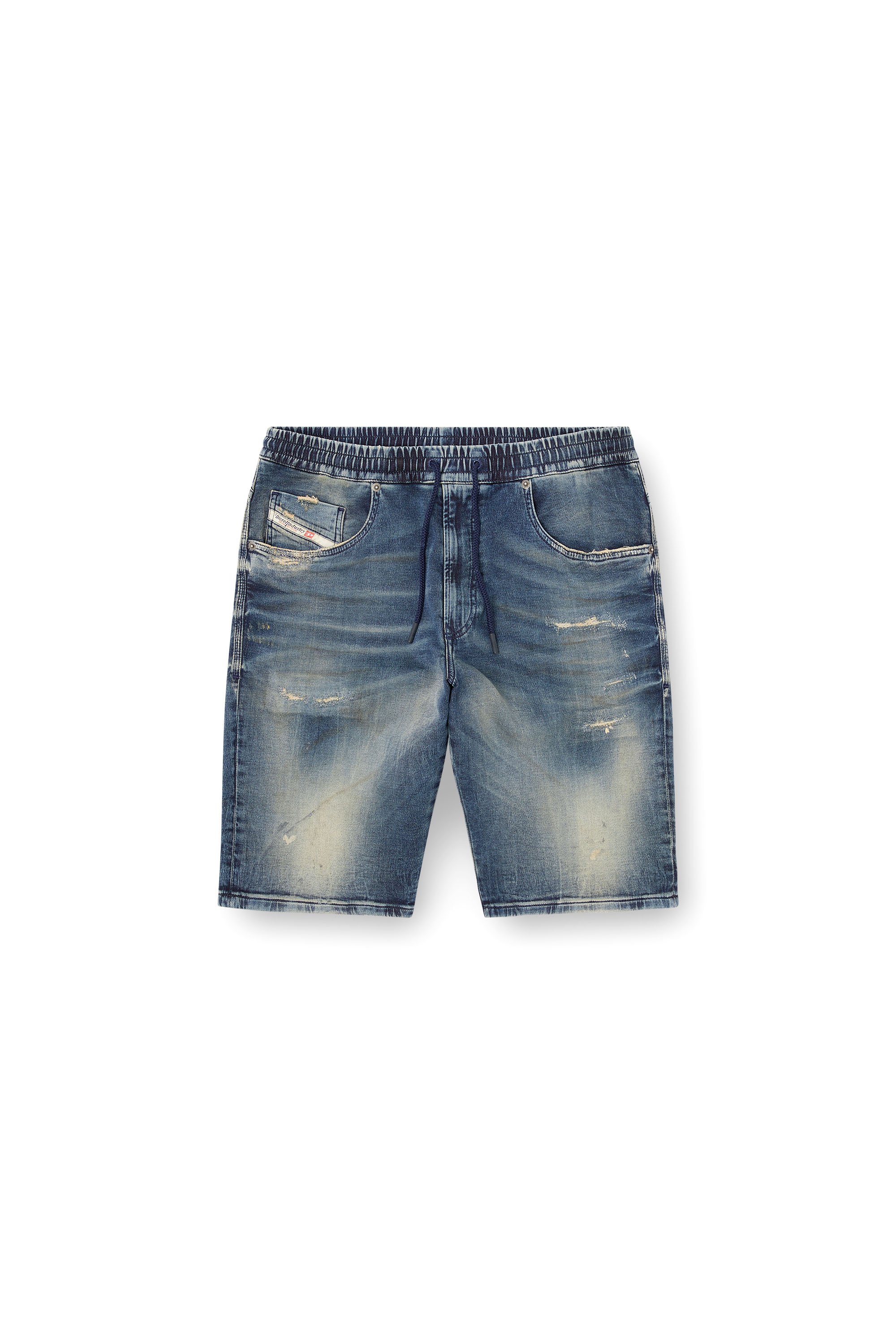 Diesel - 2033 D-KROOLEY-SHORT JOGG, Man's Chino shorts in JoggJeans in Dark Blue - 3