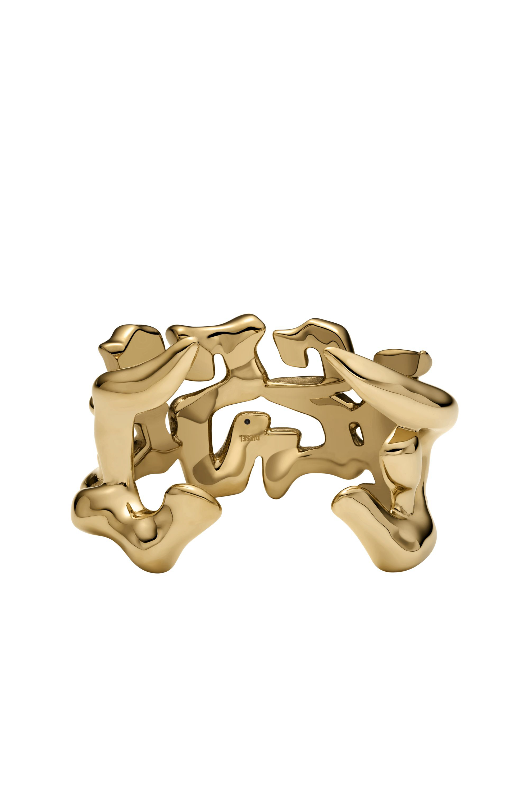 Diesel - DX1660710 JEWELLERY, Unisex's Stainless steel cuff bracelet in Gold - 2