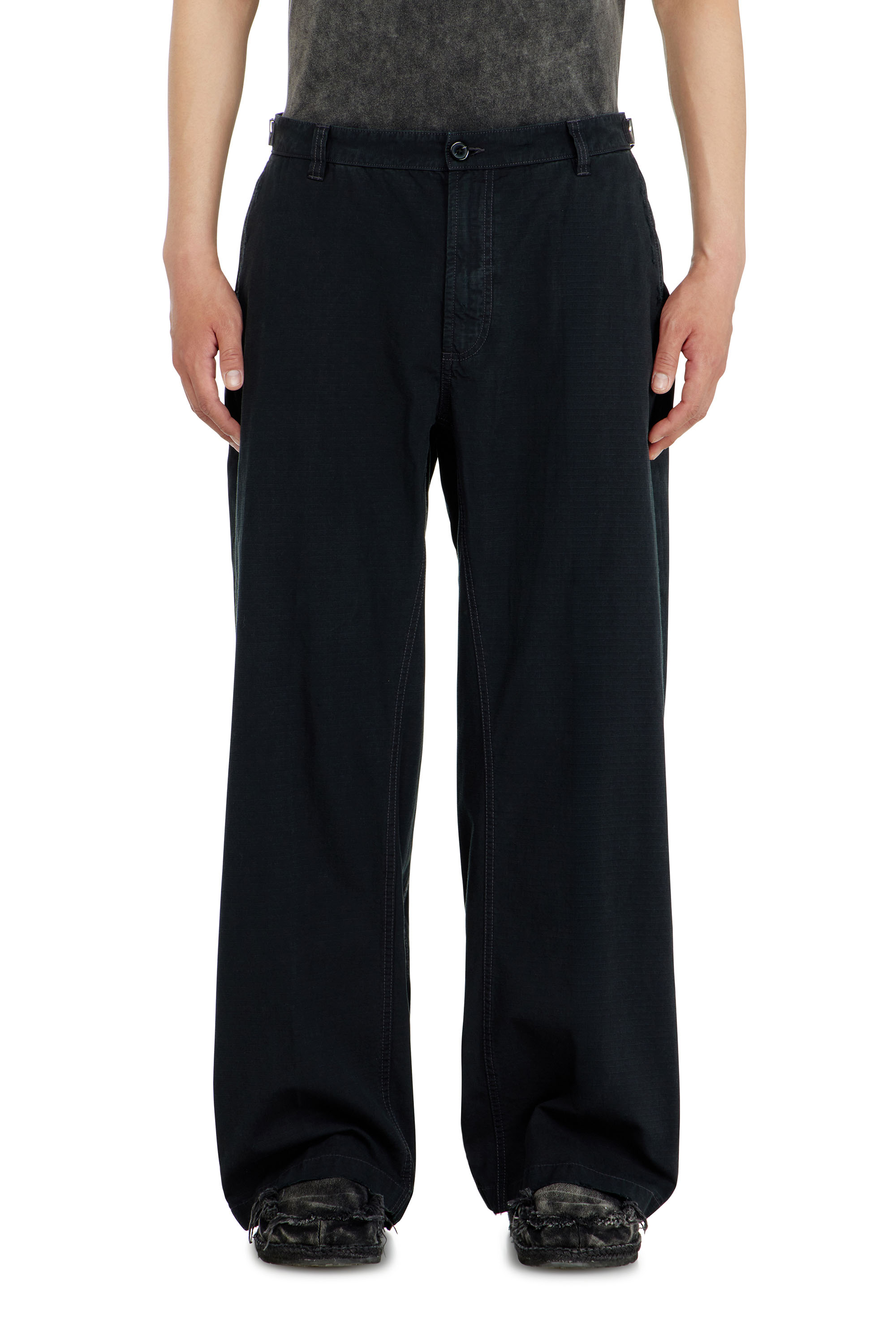 Diesel - P-BALL, Man's Cotton ripstop pants with side buckles in null - 2