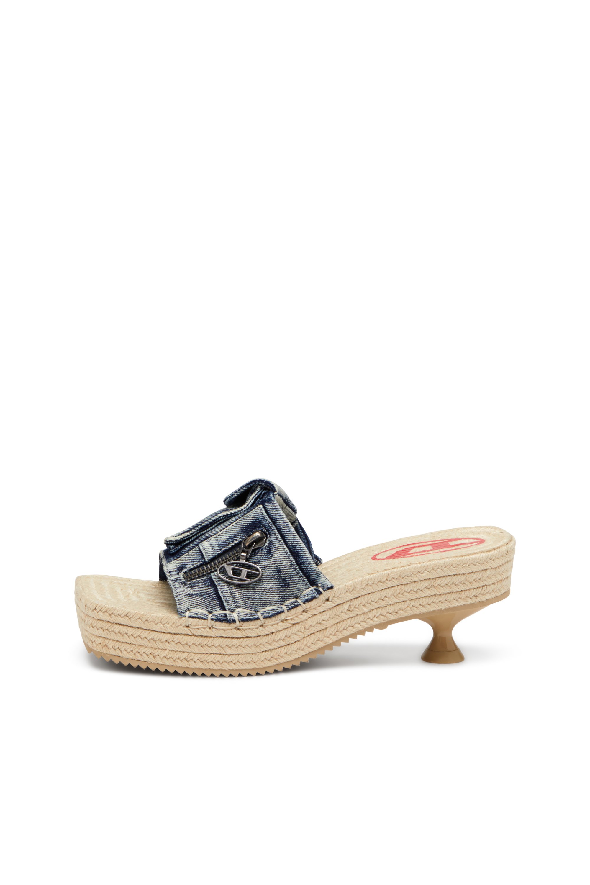 Diesel - D-IBIZA 40 PCK, Woman's D-Ibiza-Heeled platform espadrilles in denim in Blue - 7