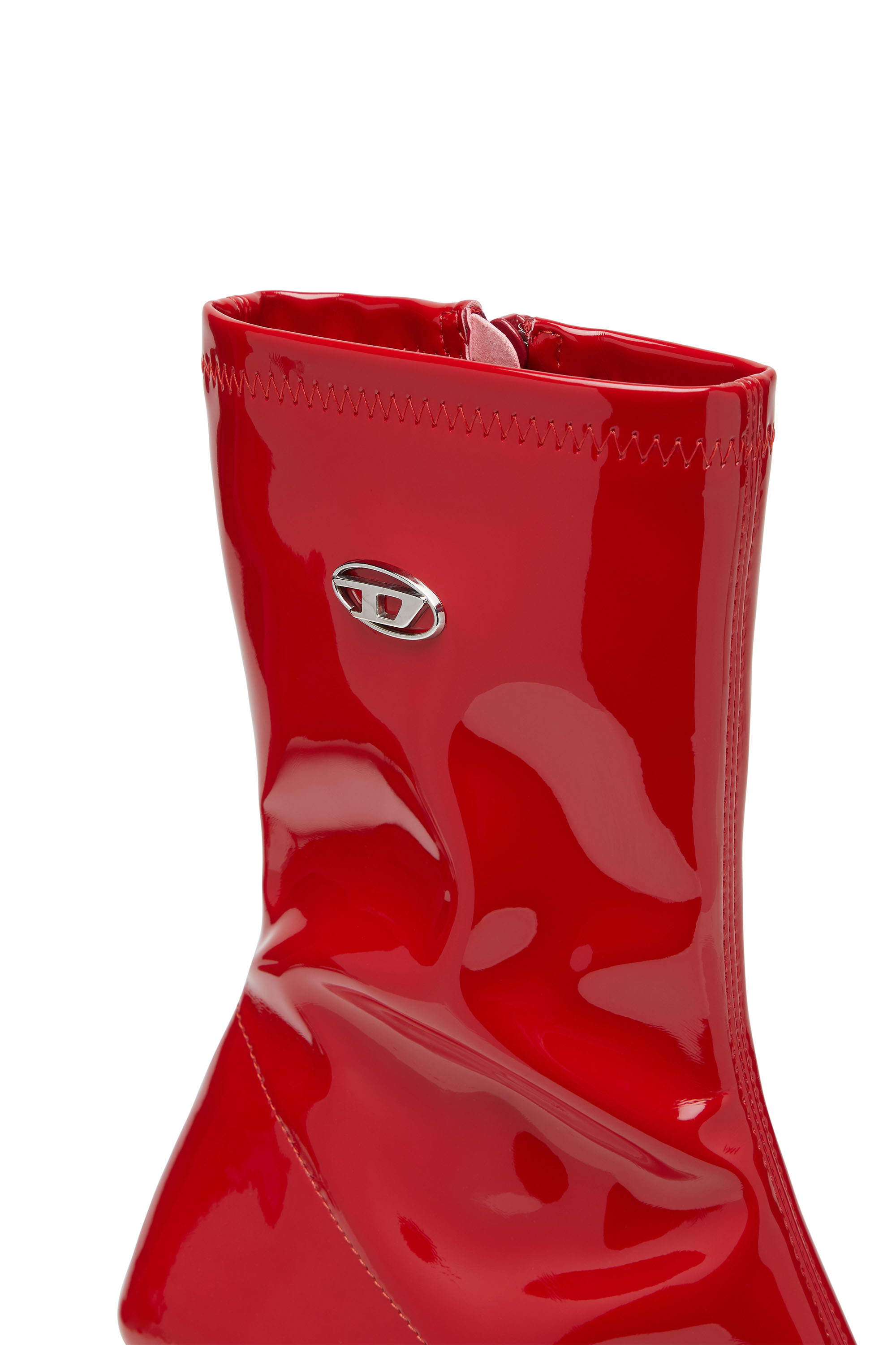 Diesel - D-AMBER MD BT, Woman's D-Amber-Ankle boots in patent stretch PU in Red - 5