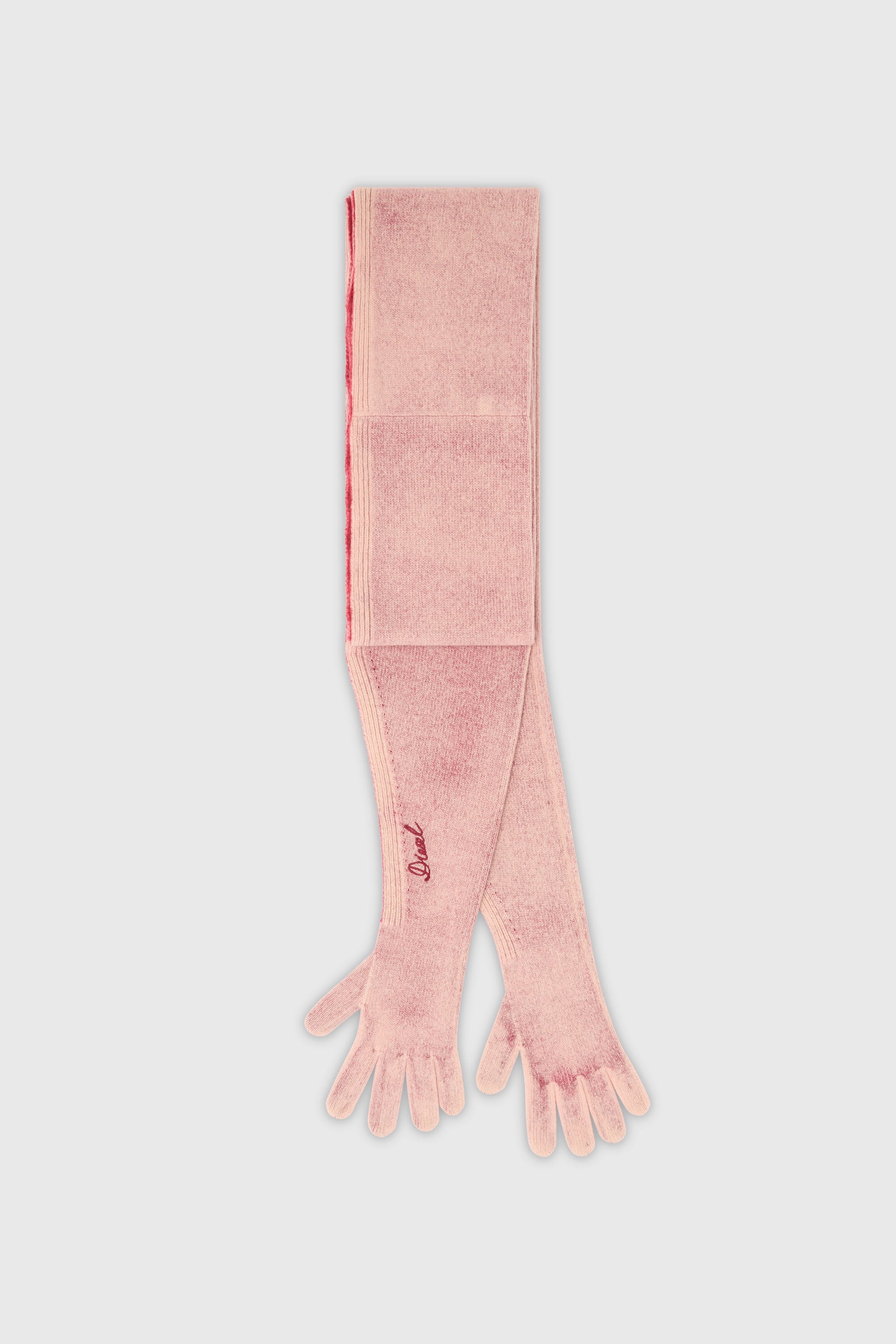 Diesel - K-EVIN, Unisex's Hybrid glove-scarf in two-tone wool in Pink - 1